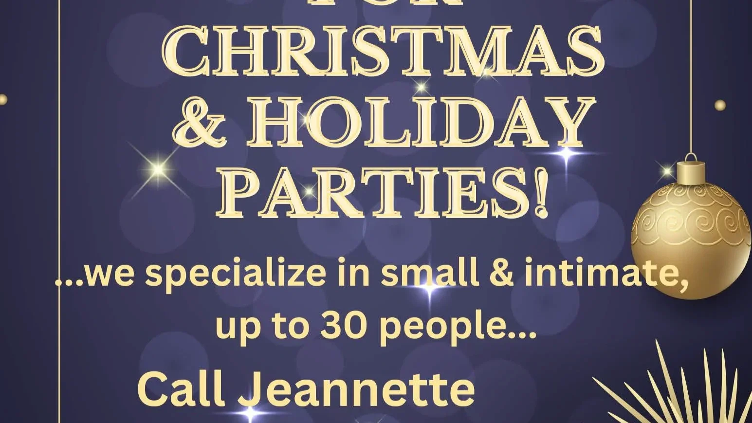 Christmas &amp; Holiday Parties