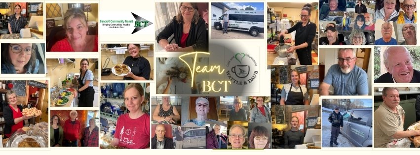 collage of all Bancroft Community Transit employees, drivers and volunteers