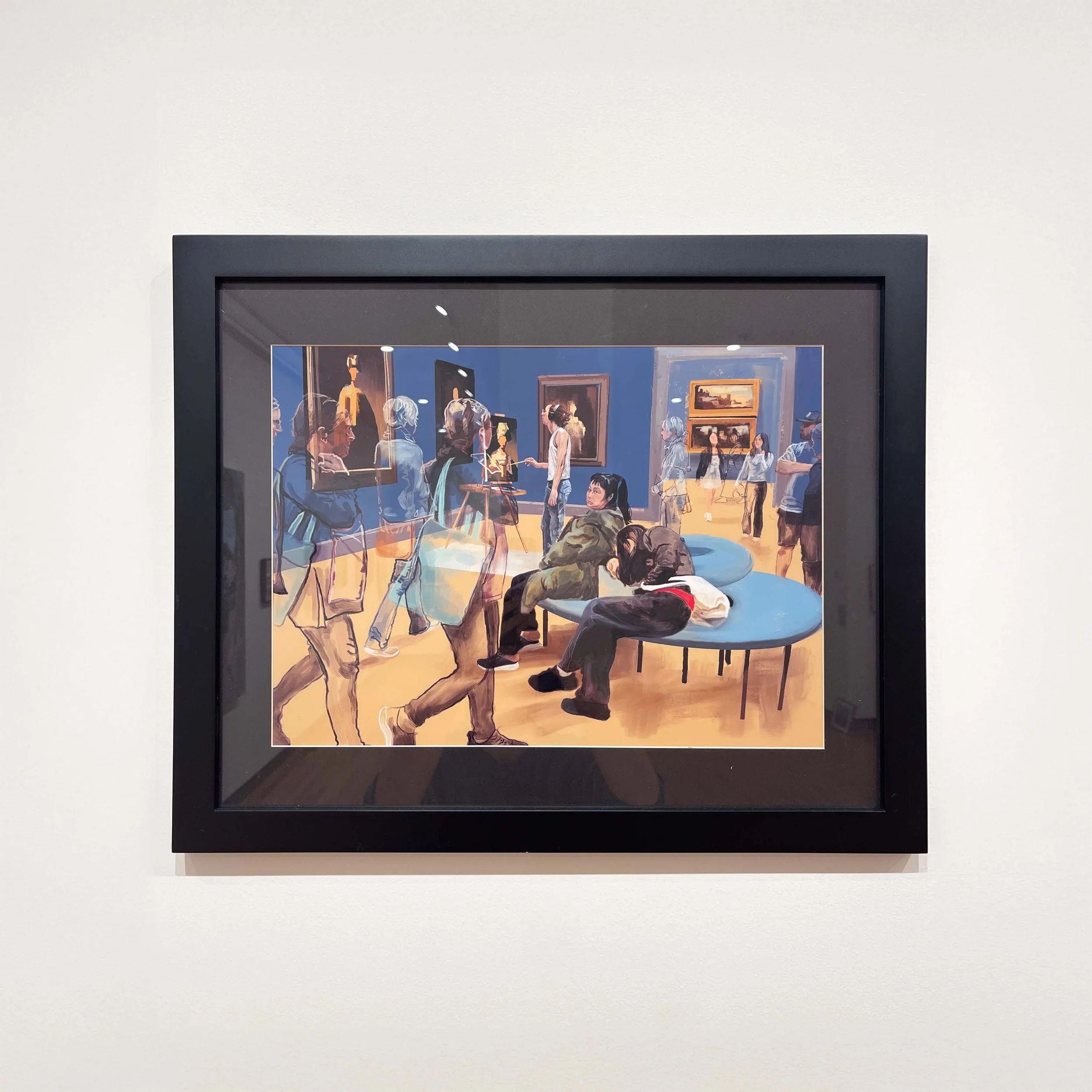 Nancy Fishel,
Focused, Fleeting, and Flat Out Tired, 2025,
Digital painting, 12” x 16.5”,
$300, 1 of 5, Frame included