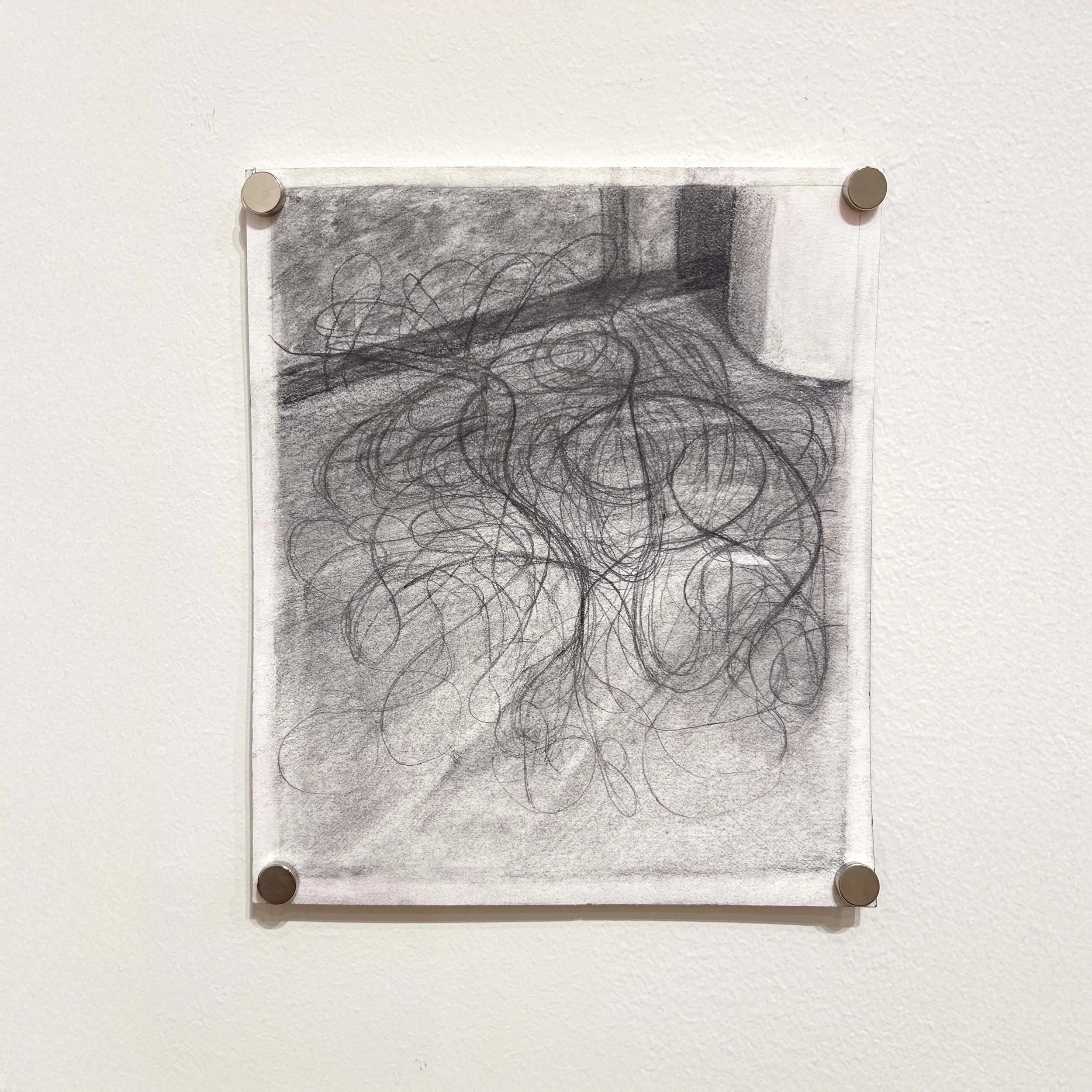 Amara Uvalle-Ordoñez,
Despues (Original), 2024,
Graphite on paper, 7” x 6”,
NFS