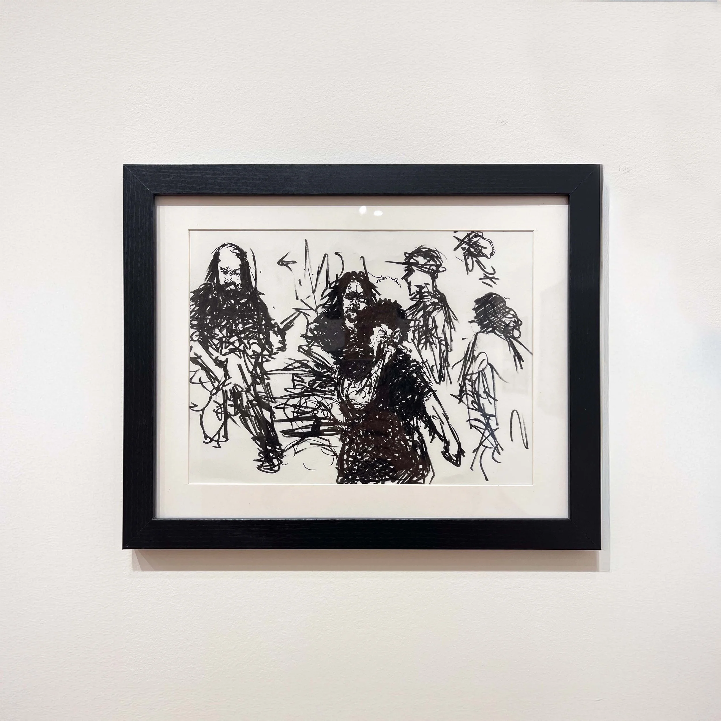 Brandon Geurts,
Commitment at Haydees, 2025,
Ink on paper, 9” x 12”,
$250, Frame included