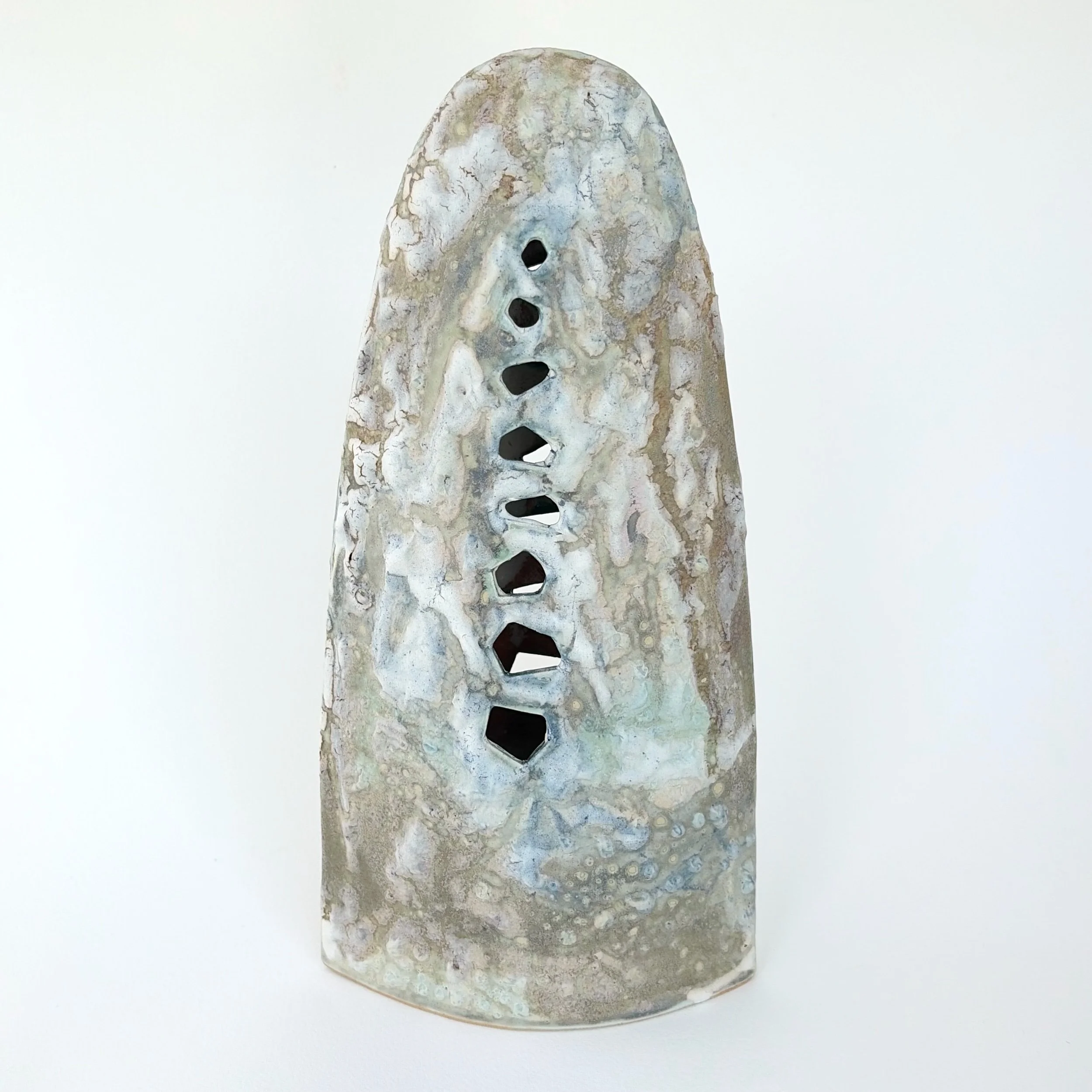 Glacial Stele | Hand-Built Ceramic Sculpture