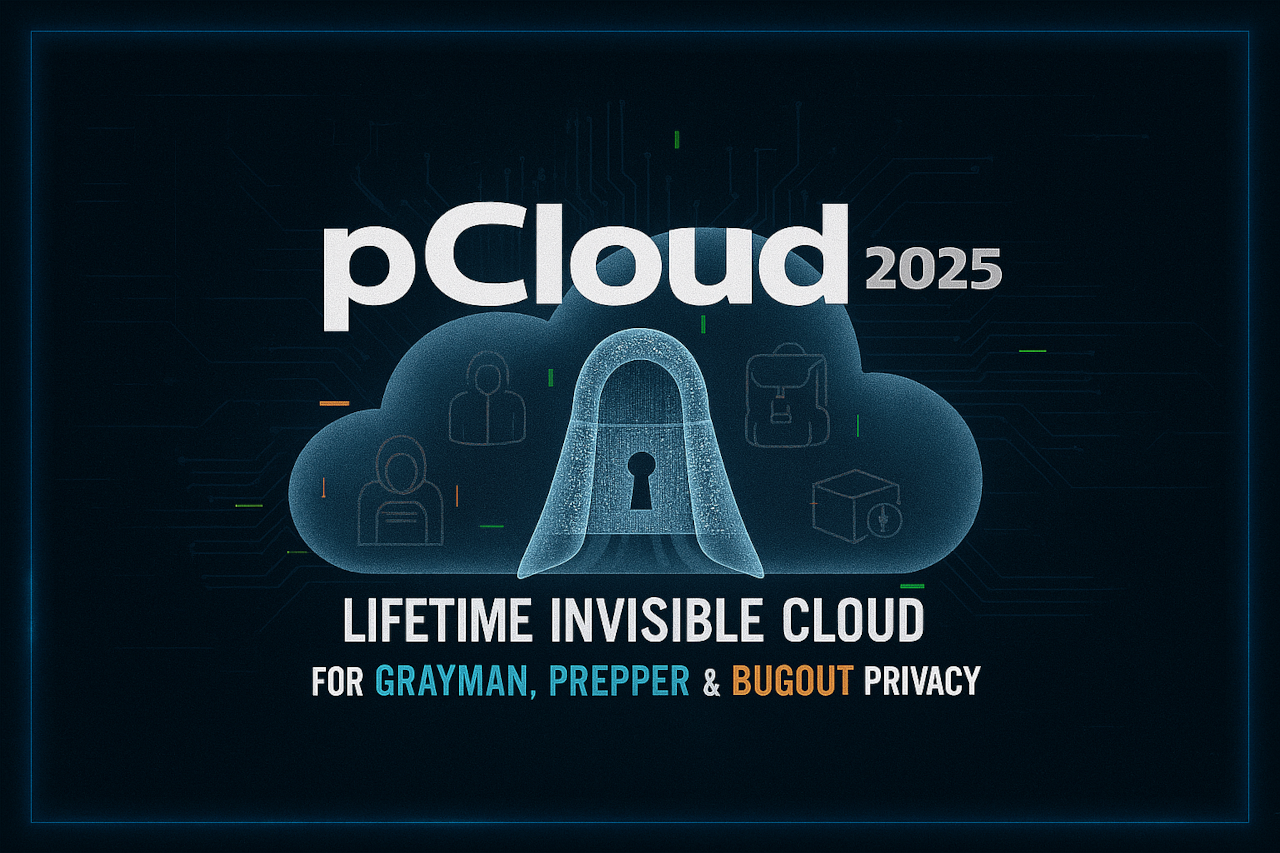 pCloud 2025 — Lifetime Invisible Cloud for Grayman, Prepper &amp; Bugout Privacy
