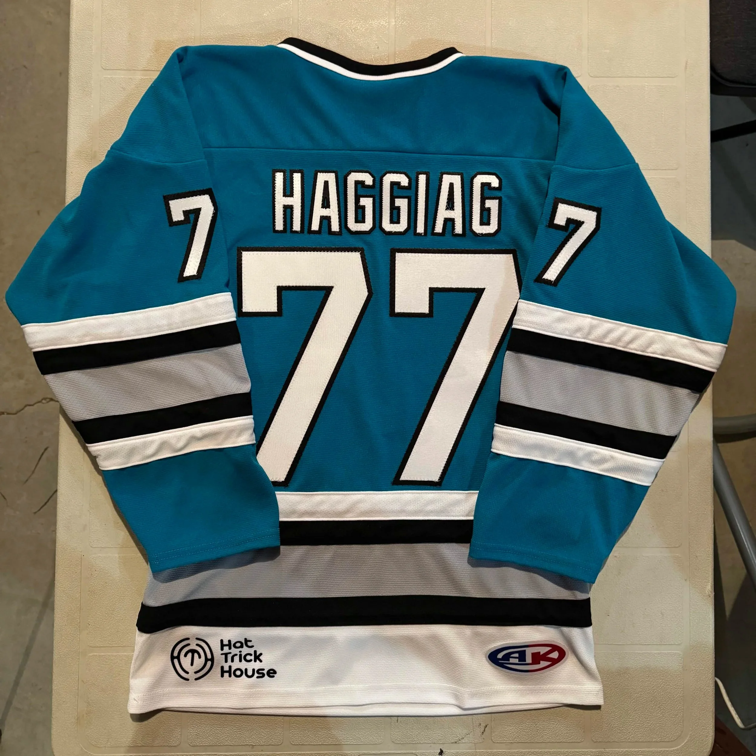 Custom Humber Valley Sharks Alternate Jersey - Back