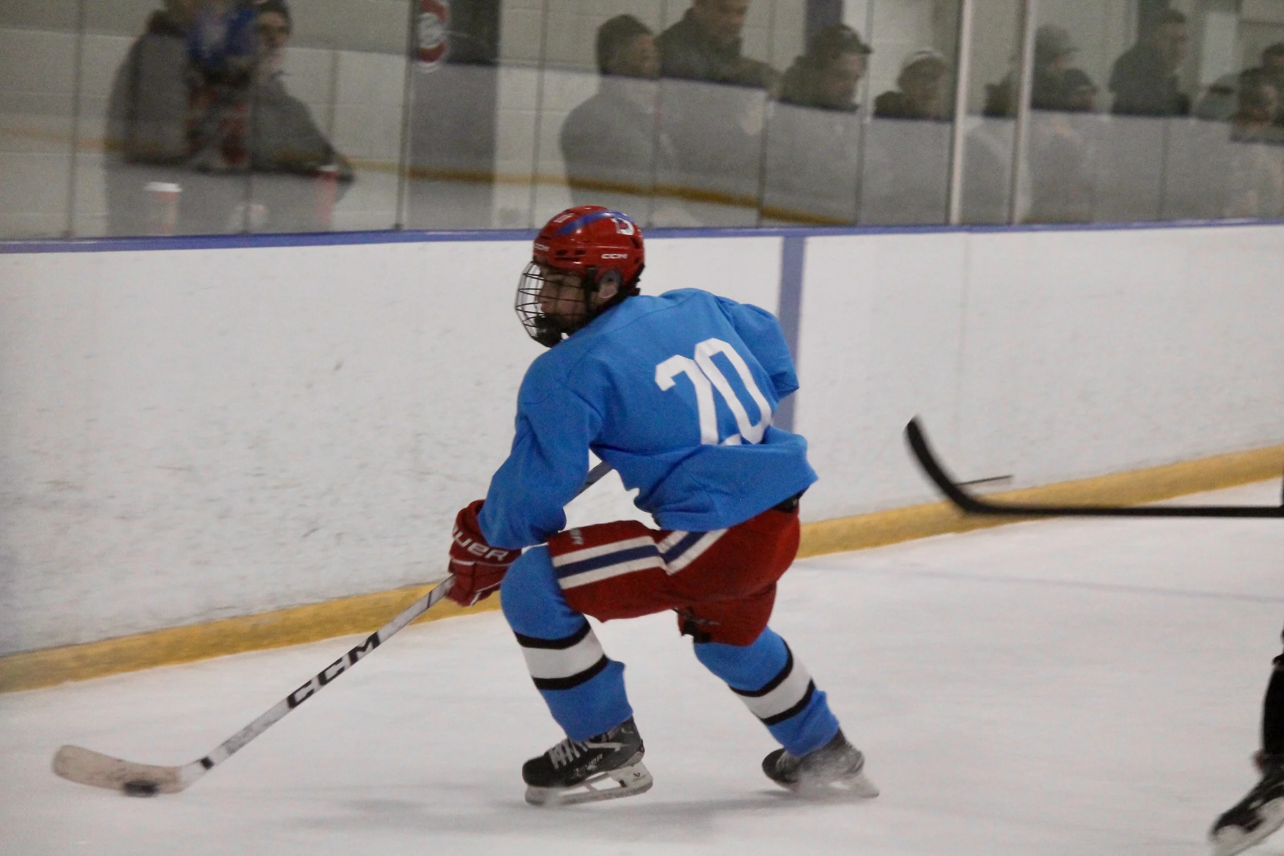 Custom Screen-Printed Jersey in Action for Etobicoke Hockey Development Winter League