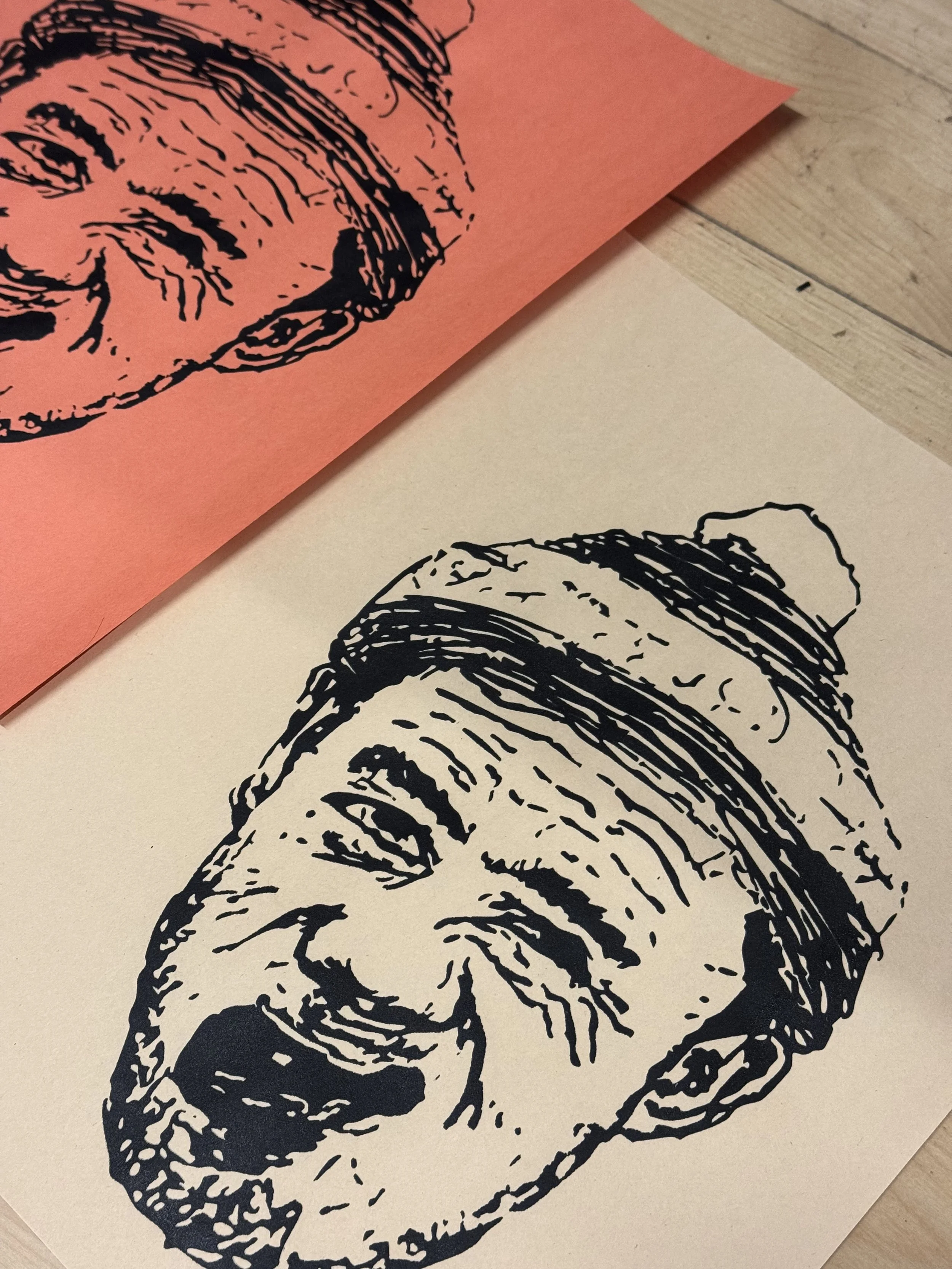 Screen Printed Design on Paper