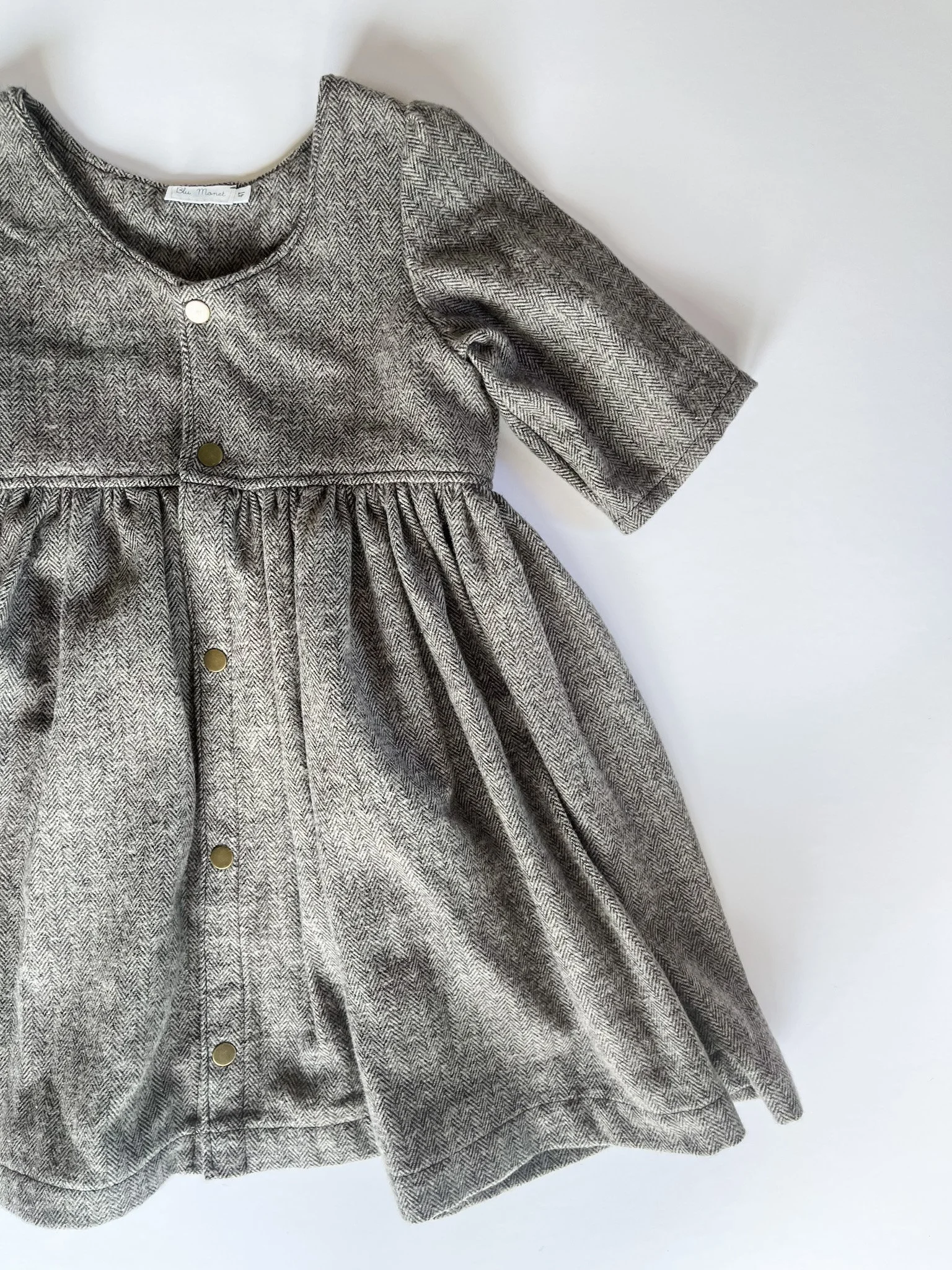 Grey Snap Dress