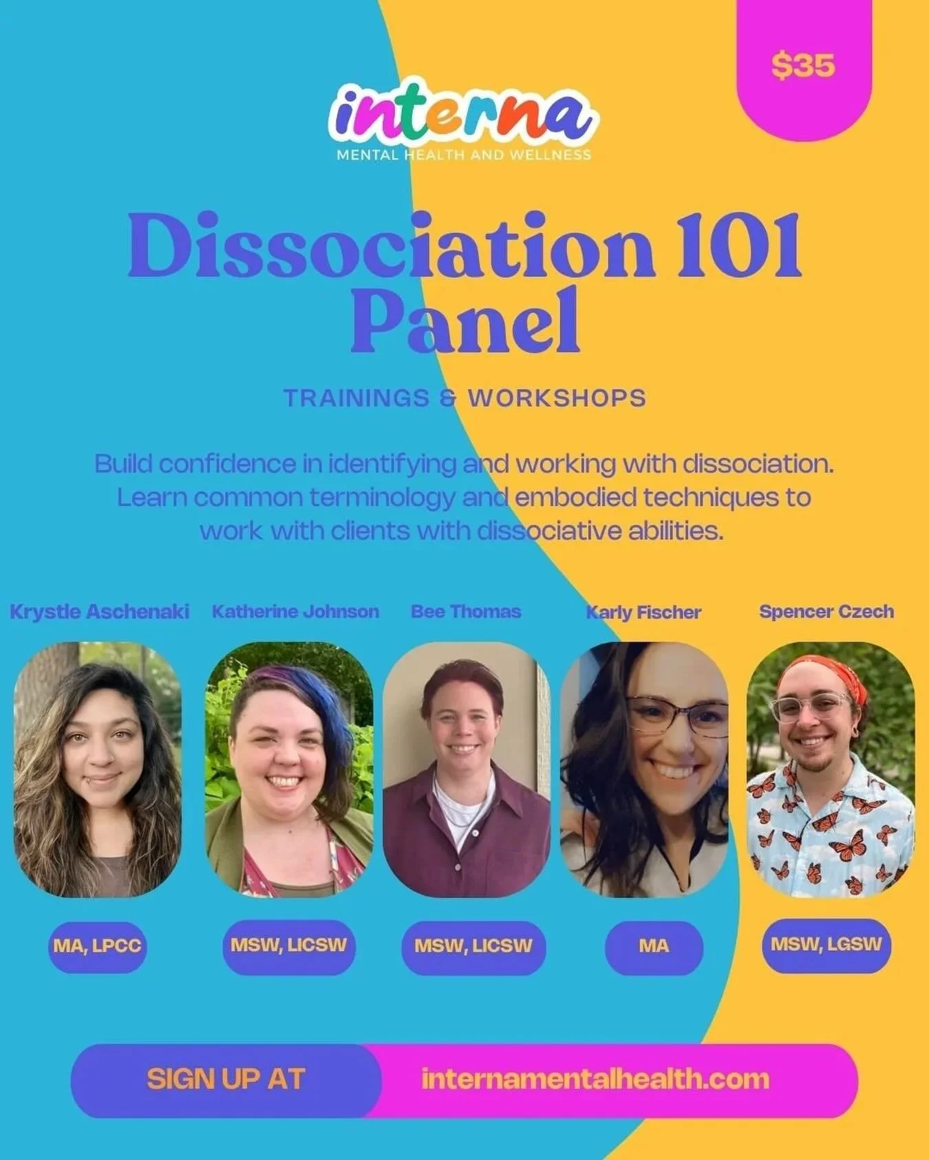 We have our dissociation panel on Friday Jan 16th from 10:30-12:00 virtually. Come hang out with us, learn more about dissociative abilities and ways to be embodied in the therapy space.

I want to name that there&rsquo;s a lot happening right now. M