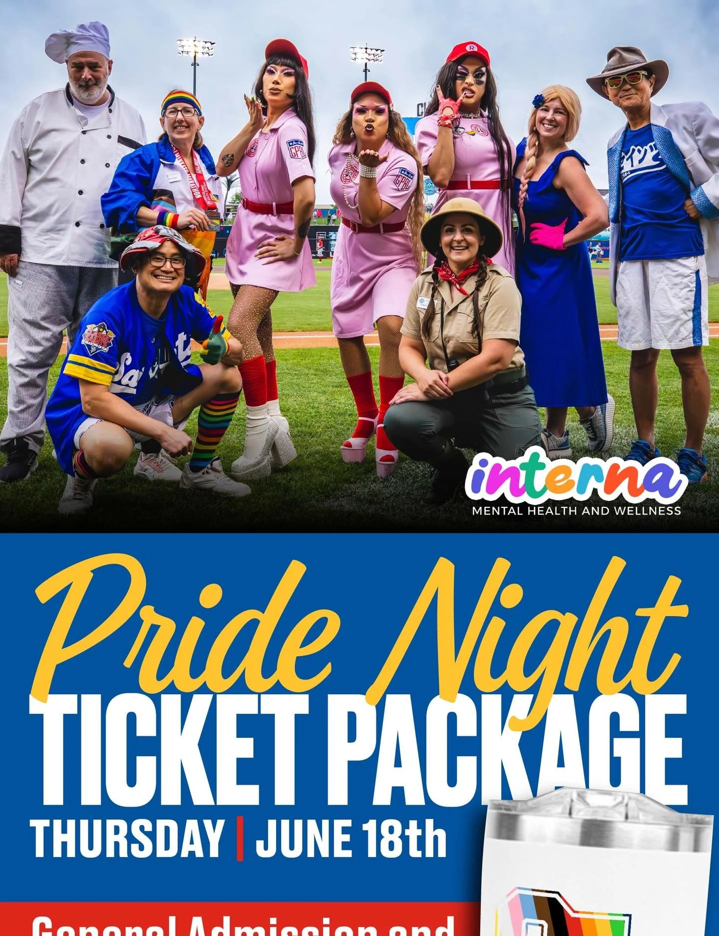 Who's ready for Pride Night? Visit the link in our bio to join the party at the Saints game! 

You get a cute tumbler which is delightfully gay!