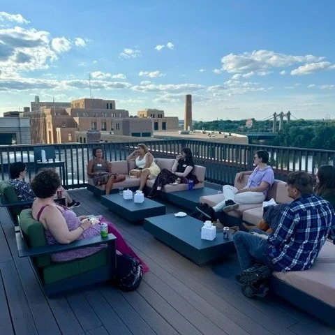 Can you believe it's already August? We sure can't. But that means it's time for our monthly meetup on Thursday August 13th! Woohoo! Come hang out, grab some snacks, and if we're lucky enjoy the rooftop views. 

This month our spotlight features Anna