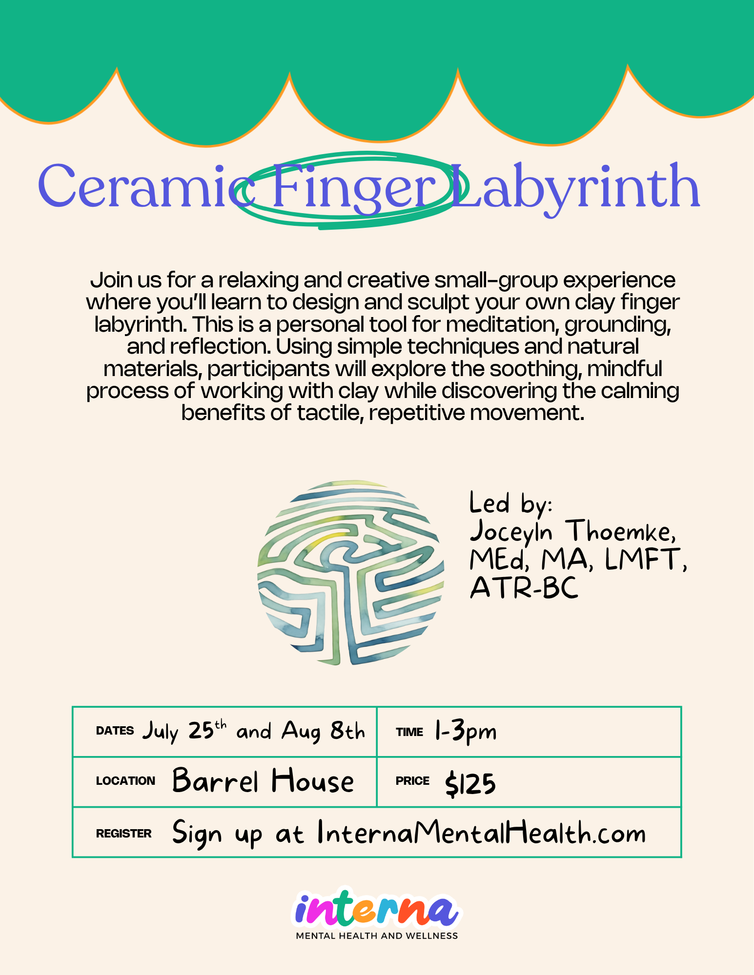 Ceramic Finger Labyrinth