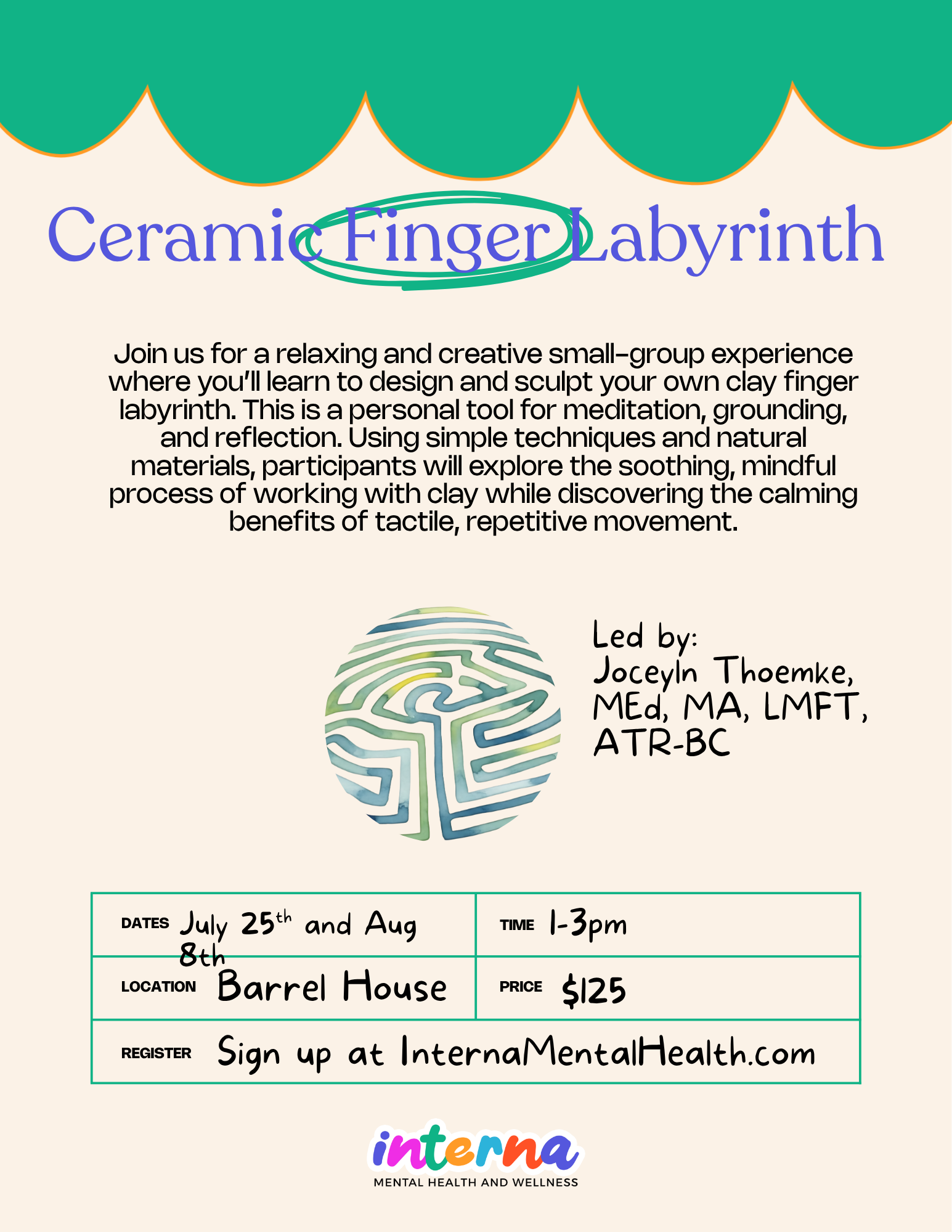 Ceramic Finger Labyrinth
