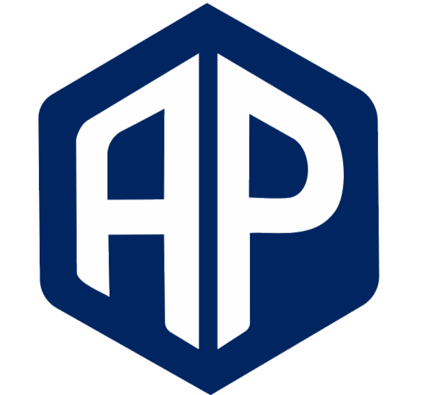 HP logo in blue and white.