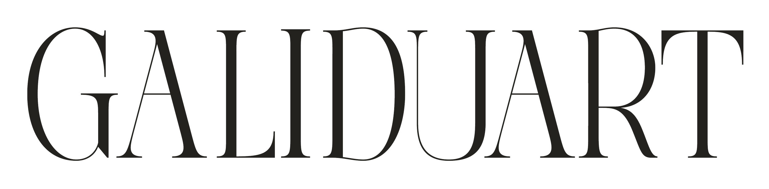 The word 'GALLIDORE' written in large, stylized, black serif font with uneven letter sizes and wavy alignment.