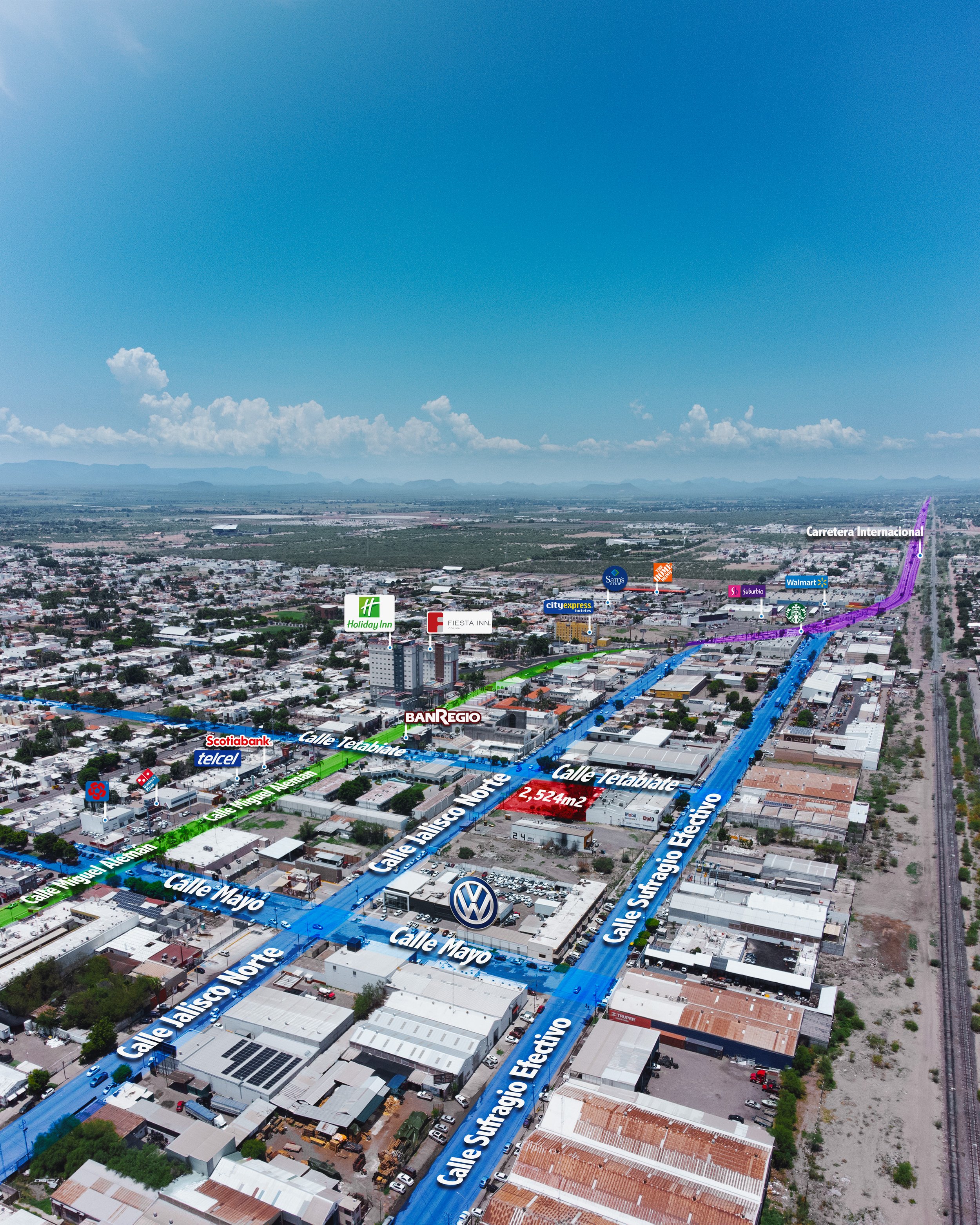 Terreno en Venta - Calle Jalisco y tetabiate - Ciudad Obregón