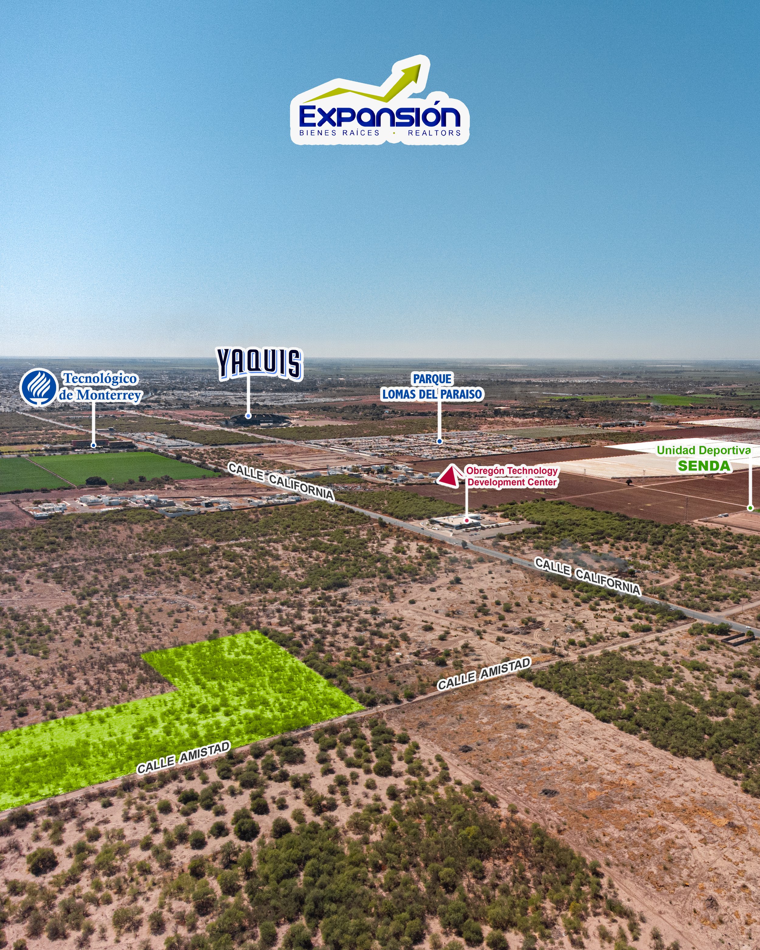 Terreno en Venta - Calle Amistad y California - Ciudad Obregón