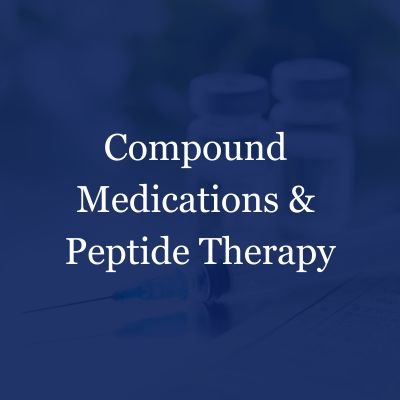 text overlay that says, "Compound Medications & Peptide Therapy"