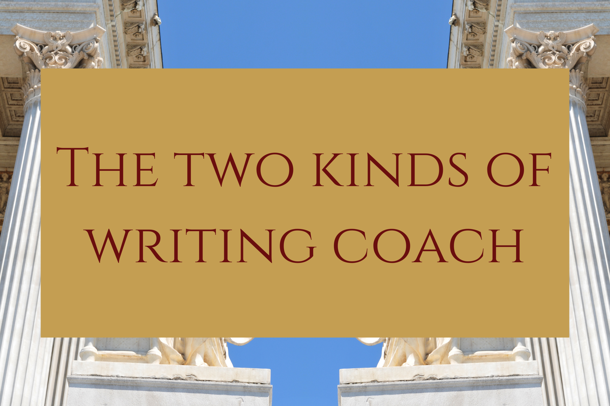 The two kinds of writing coach