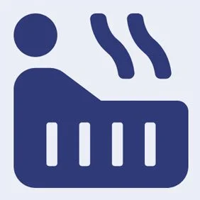 An icon representing hot water
