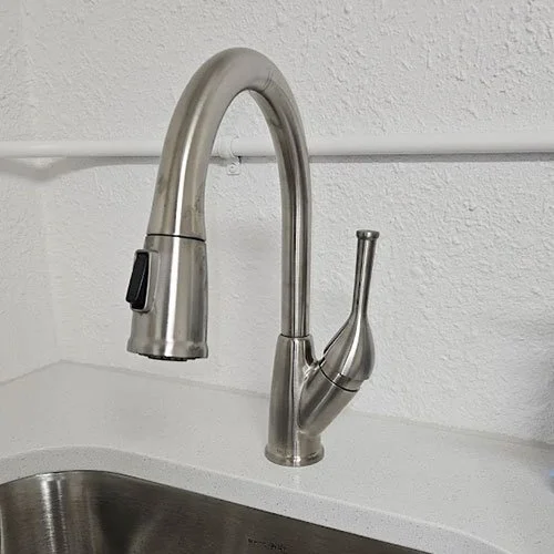 A new kitchen faucet installed.