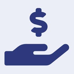 An icon representing saving money