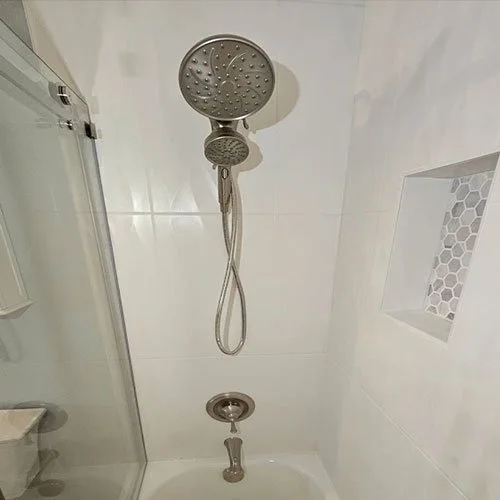 A new shower head installed.