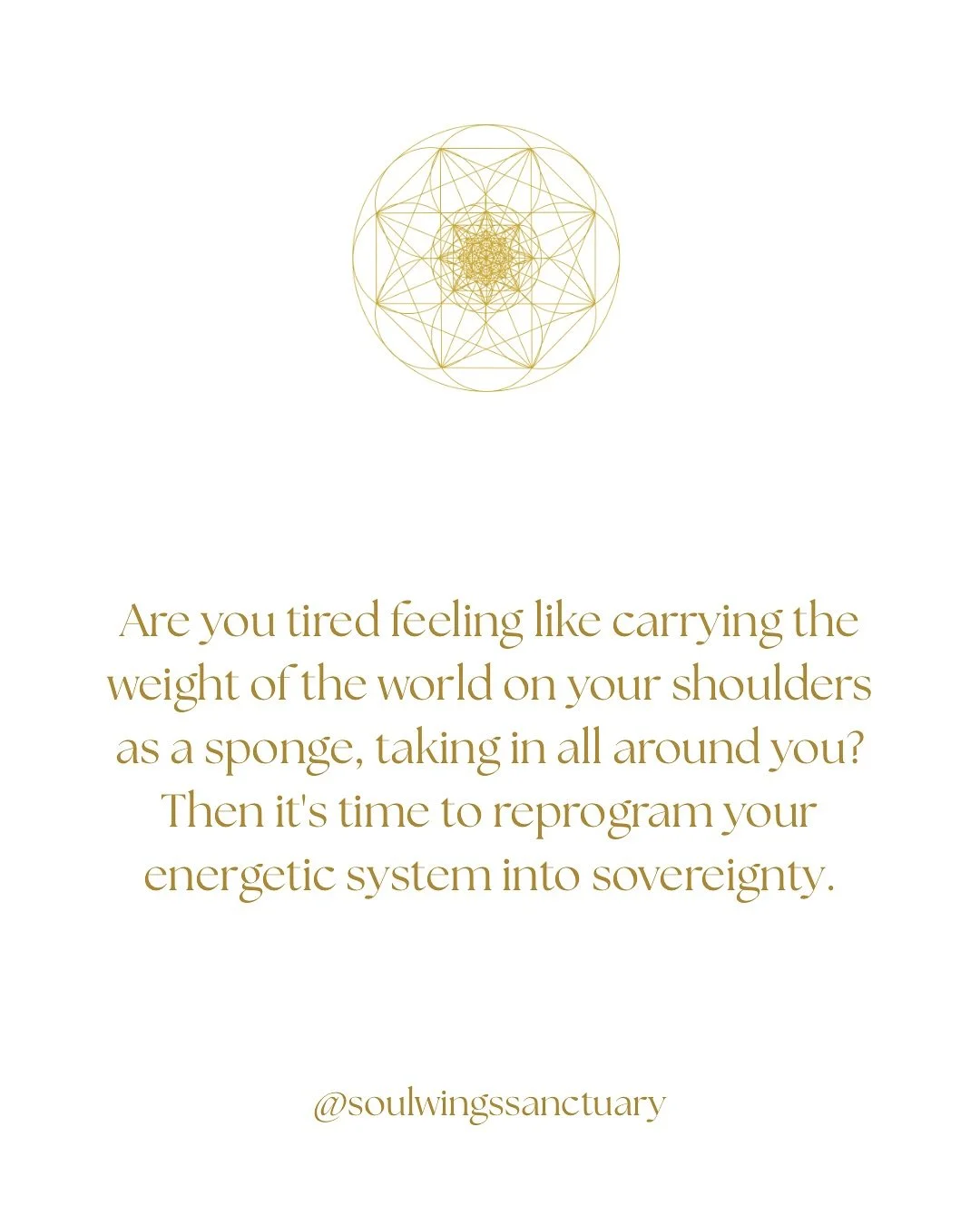 Are you tired feeling like carrying the weight of the world on your shoulders as a sponge, taking in all around you?
Then it's time to reprogram your energetic system into sovereignty.

Does this sound familiar?
- going shopping to the mall and feeli