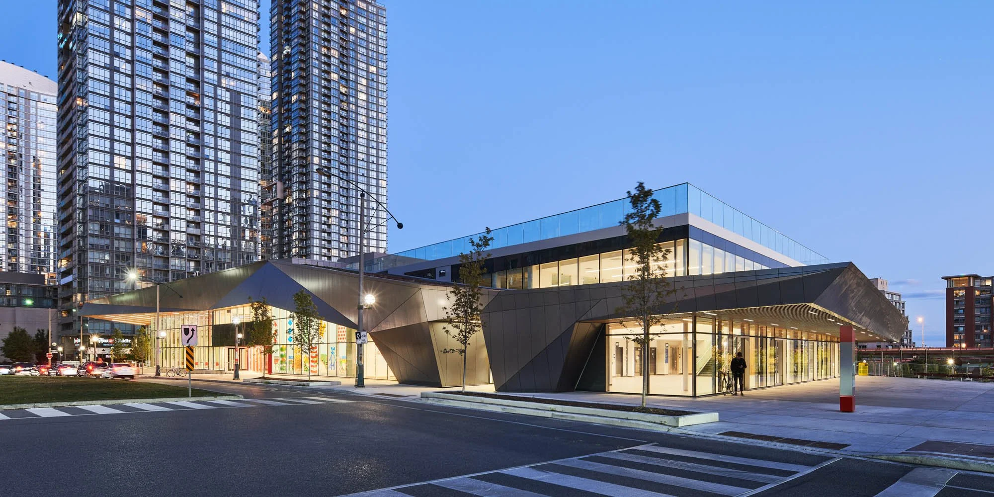 At Canoe Landing Campus in Toronto, the green roof becomes a fifth facade