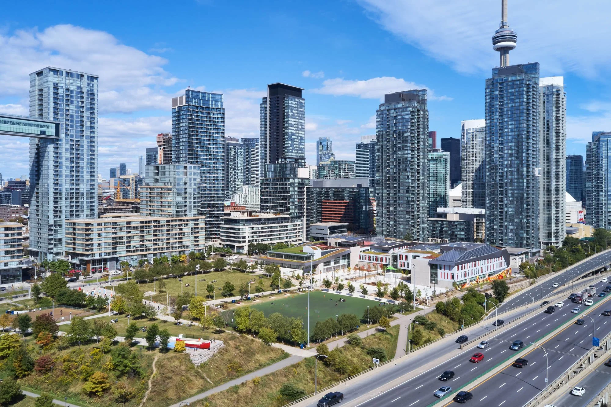 This $65 million dollar campus in Toronto is a community space with a green roof &amp; solar panels!