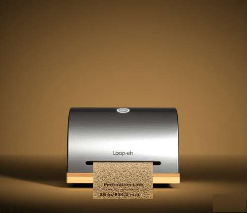 Perforated segment at ~36 inches for clean, single-guest tear-off