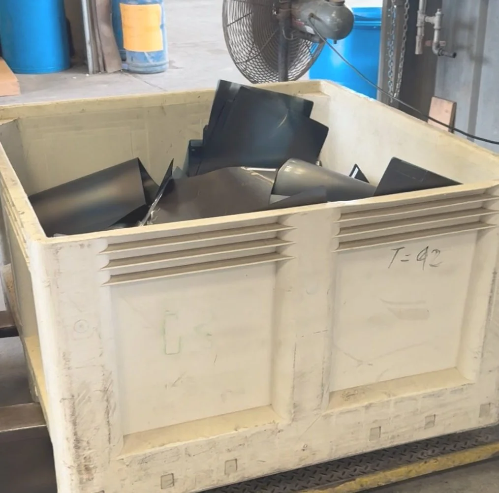 Large container, full of X-ray films