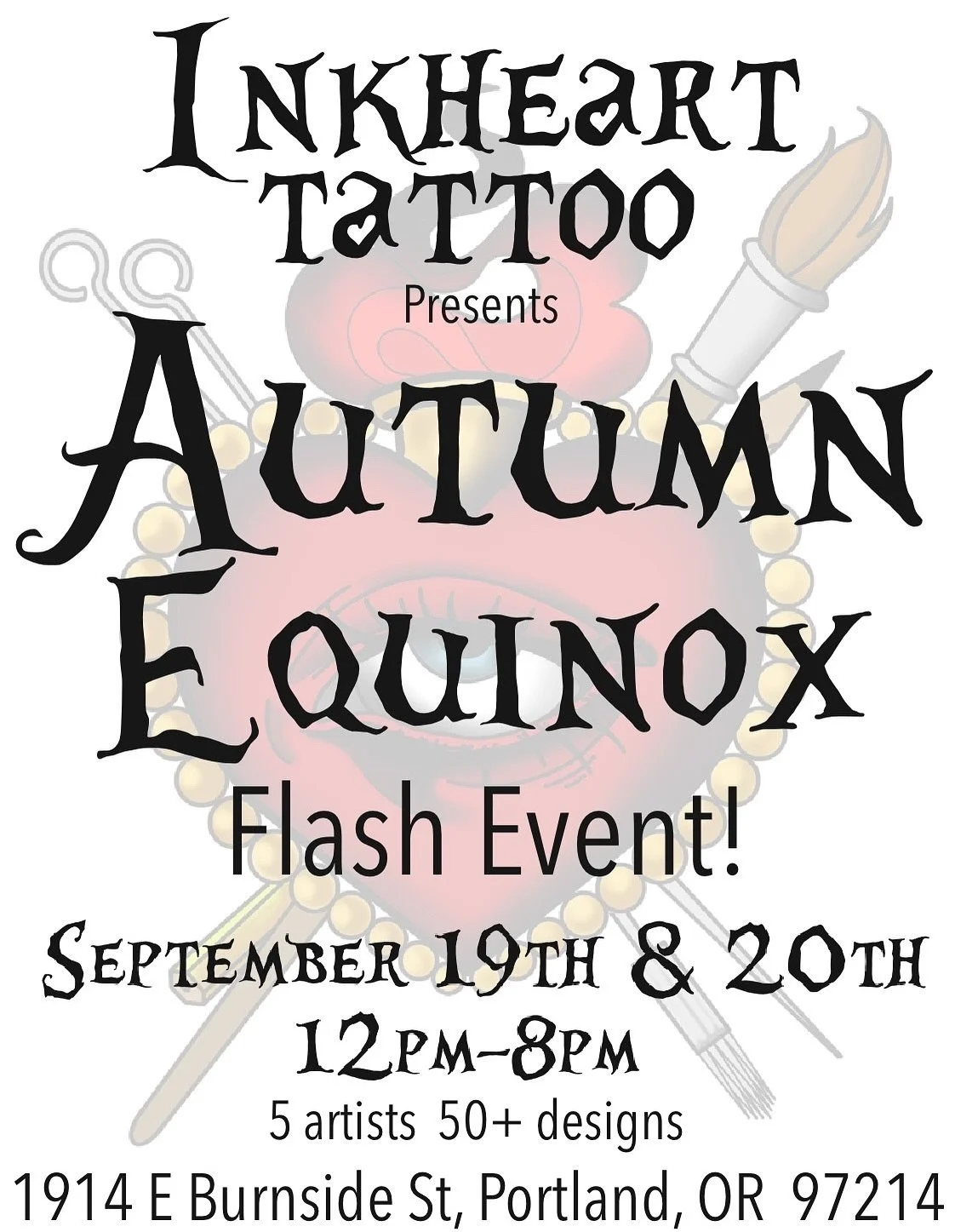 FALL EQUINOX FLASH EVENT! 🍁
SEPT. 19TH &amp; 20TH 
Swipe for the artists flash sheets 👉🏻

.

.

.

#flashtatoo #flashday #pdxtattoo #fall #pdxtattooartist