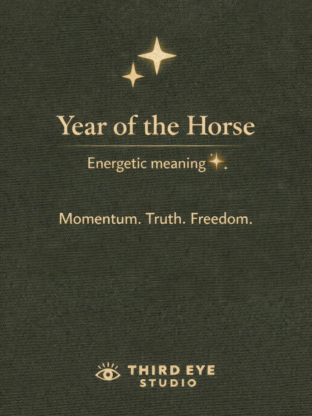 🐎✨ 2026: The Year of the Horse ✨🐎

This year carries an energy of movement, freedom, and embodied truth. What&rsquo;s aligned begins to move faster. What&rsquo;s no longer meant to come with you becomes harder to ignore &mdash; not as punishment, b