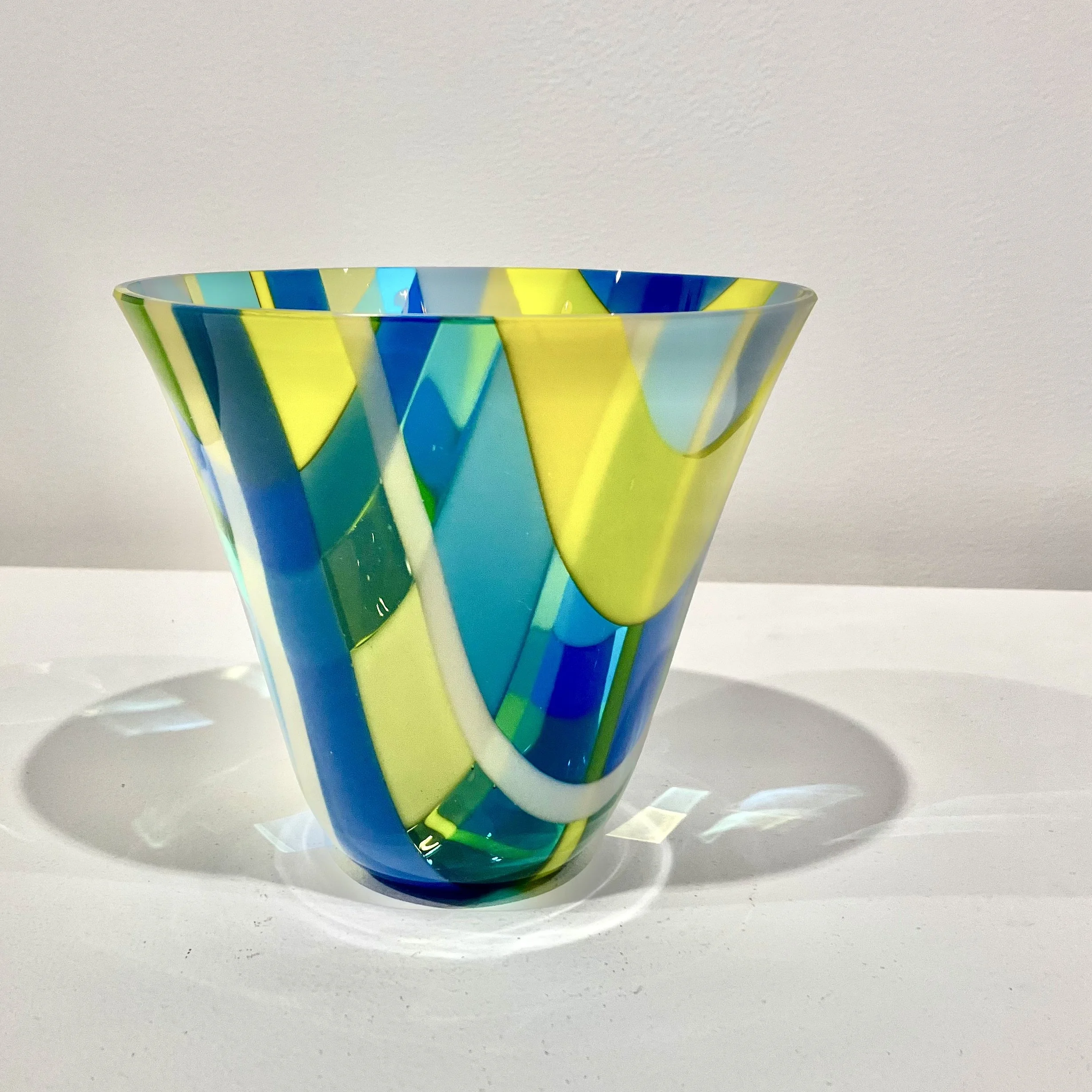 Dropout Vessel 13, Fused glass, 14″ x 14″ x 13″