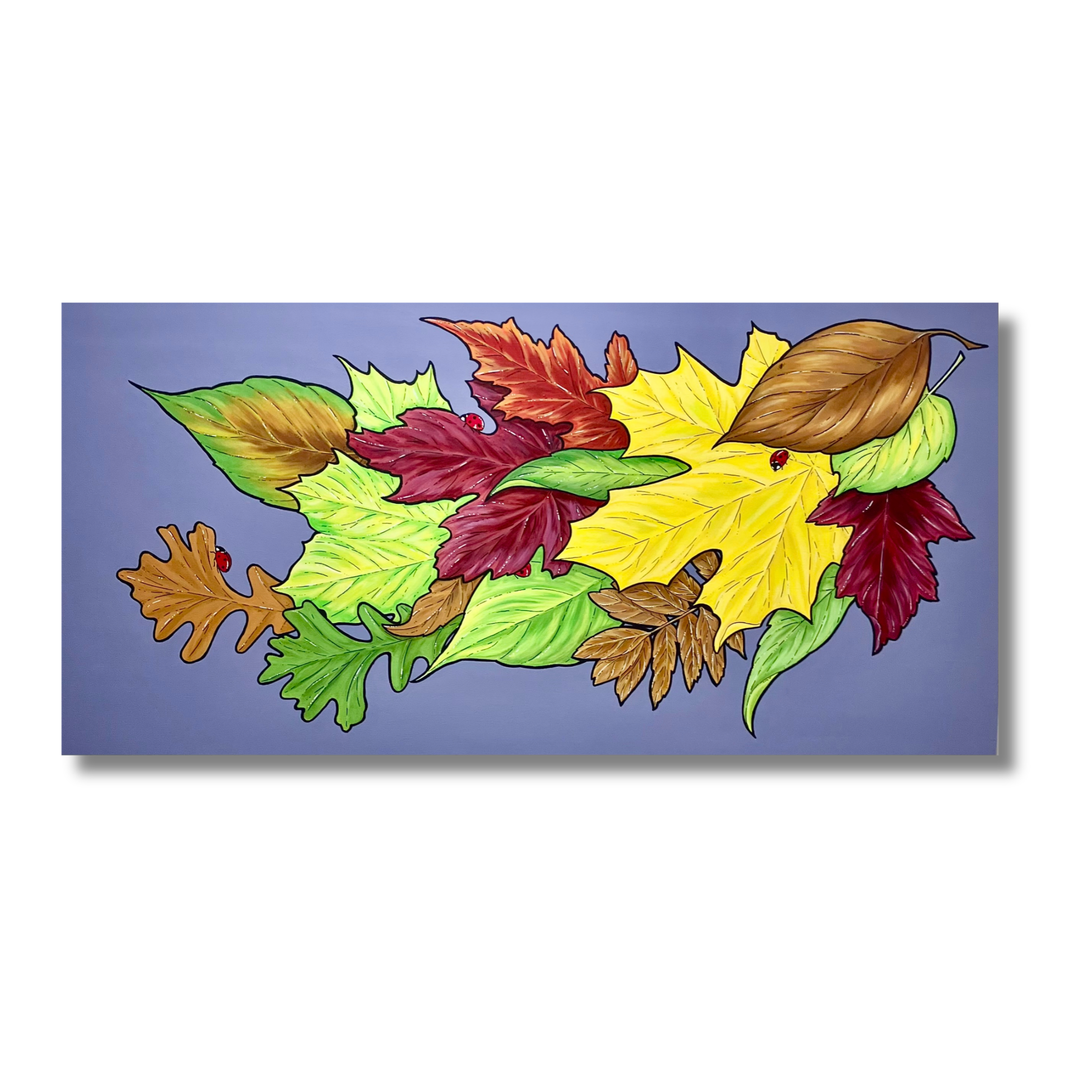 Gathering Growth, original acrylic on wood panel with UV protective finish, 24" x 48", 2025 - created for Parkside Community mural. This studio artwork became the source for the large‑scale installation now welcoming residents on the north side of th