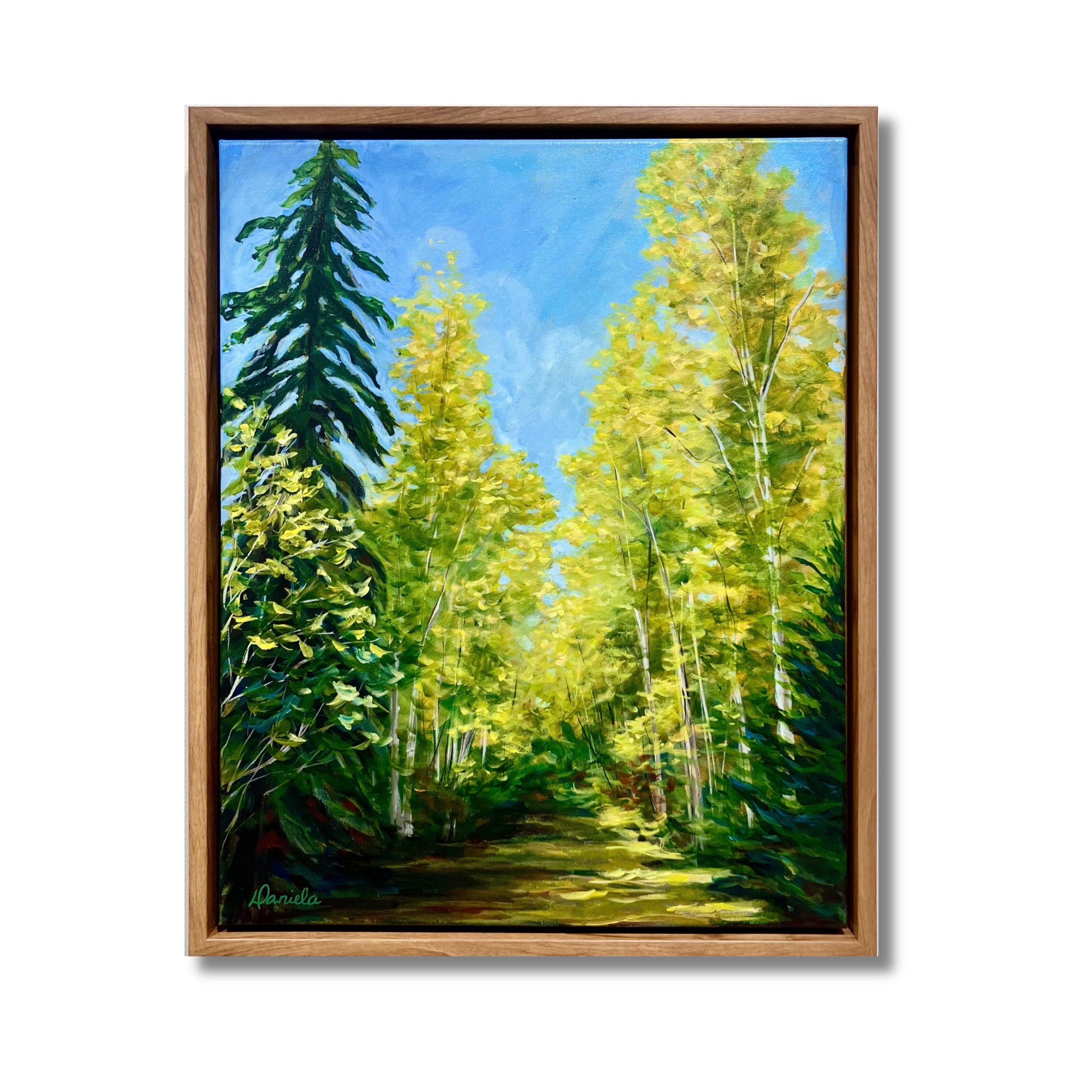 Take a Walk with Me, acrylic on canvas, 20" x 16", framed