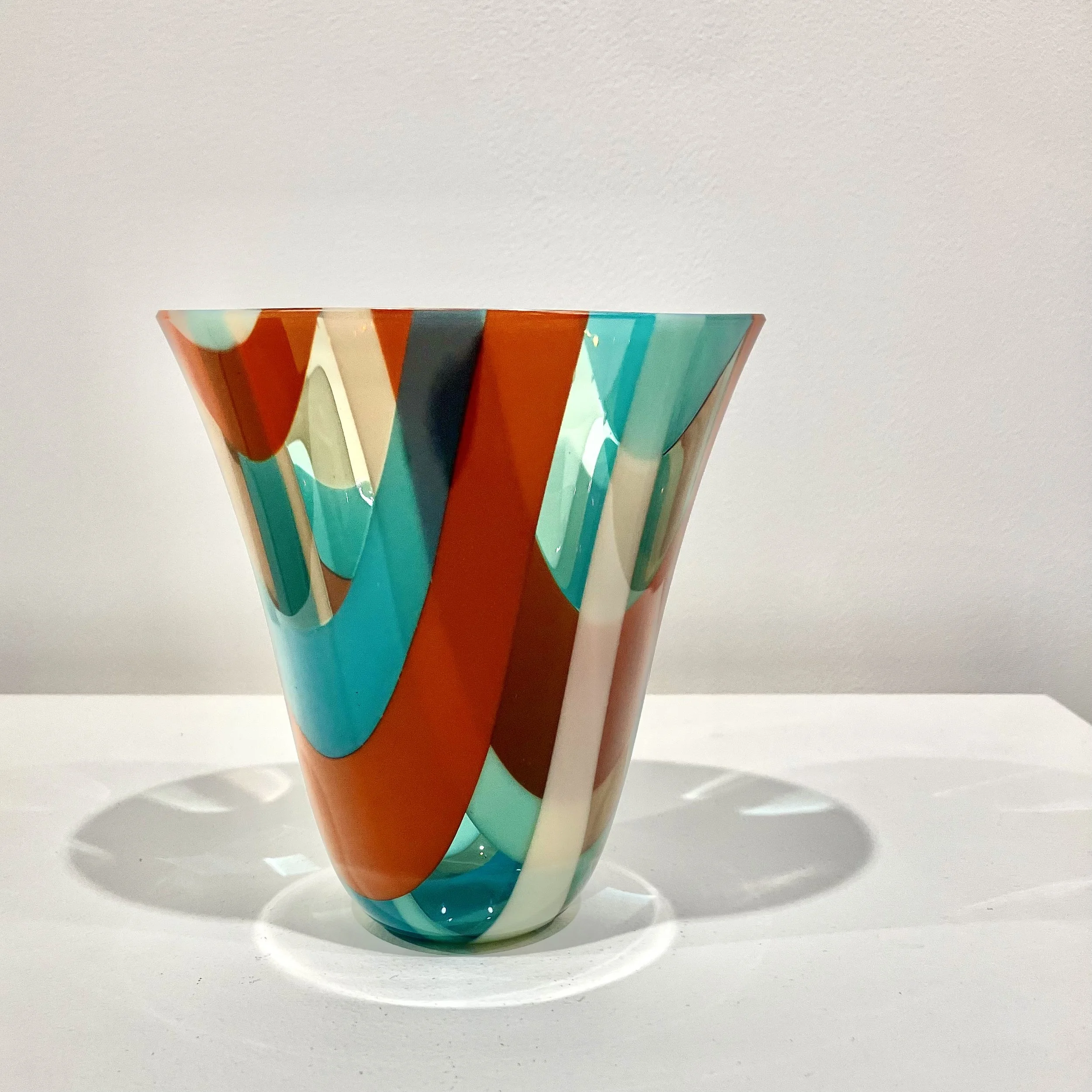 Dropout Vessel 11, Fused glass, 14″ x 14″ x 15″