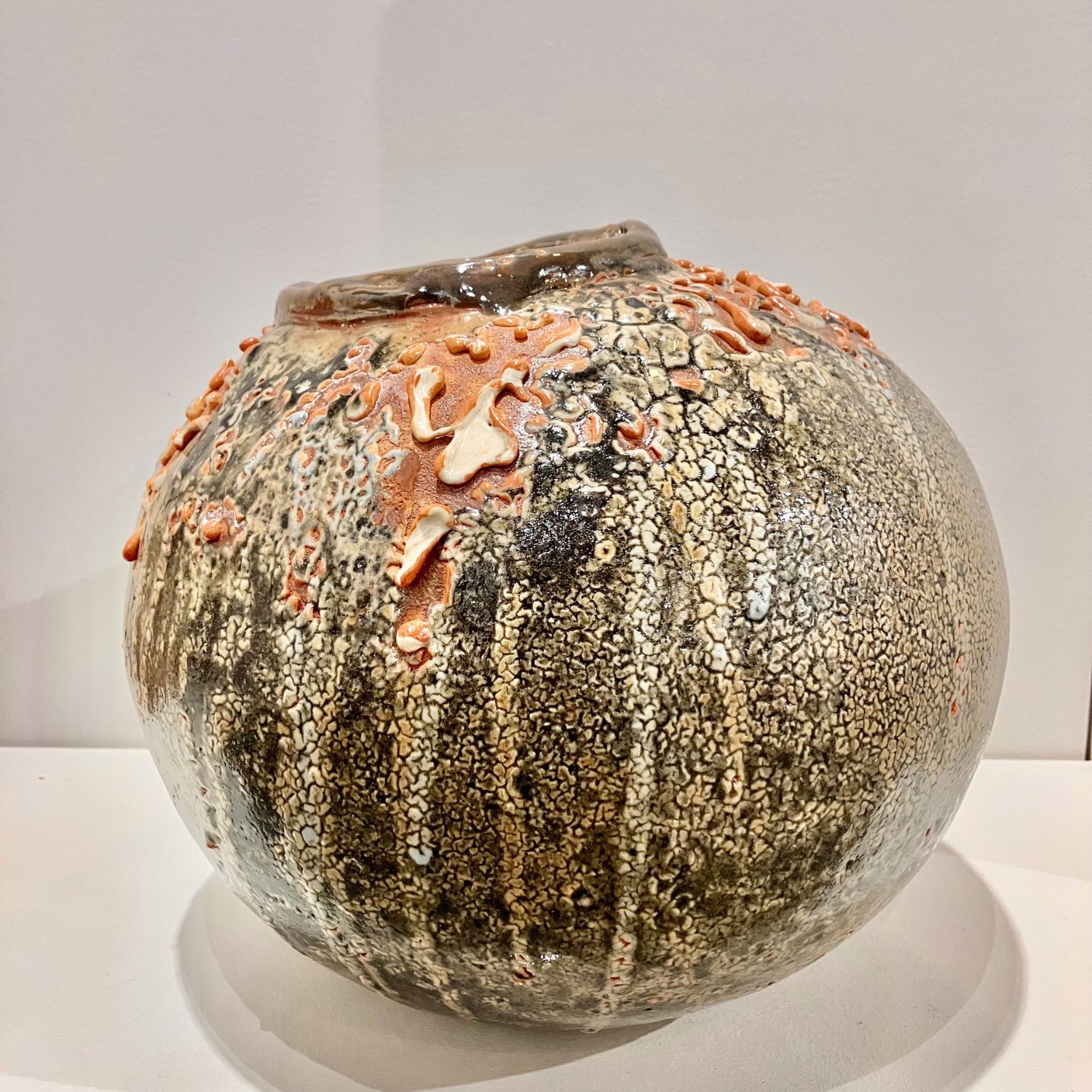 Shino Orb, Shino glazed pottery