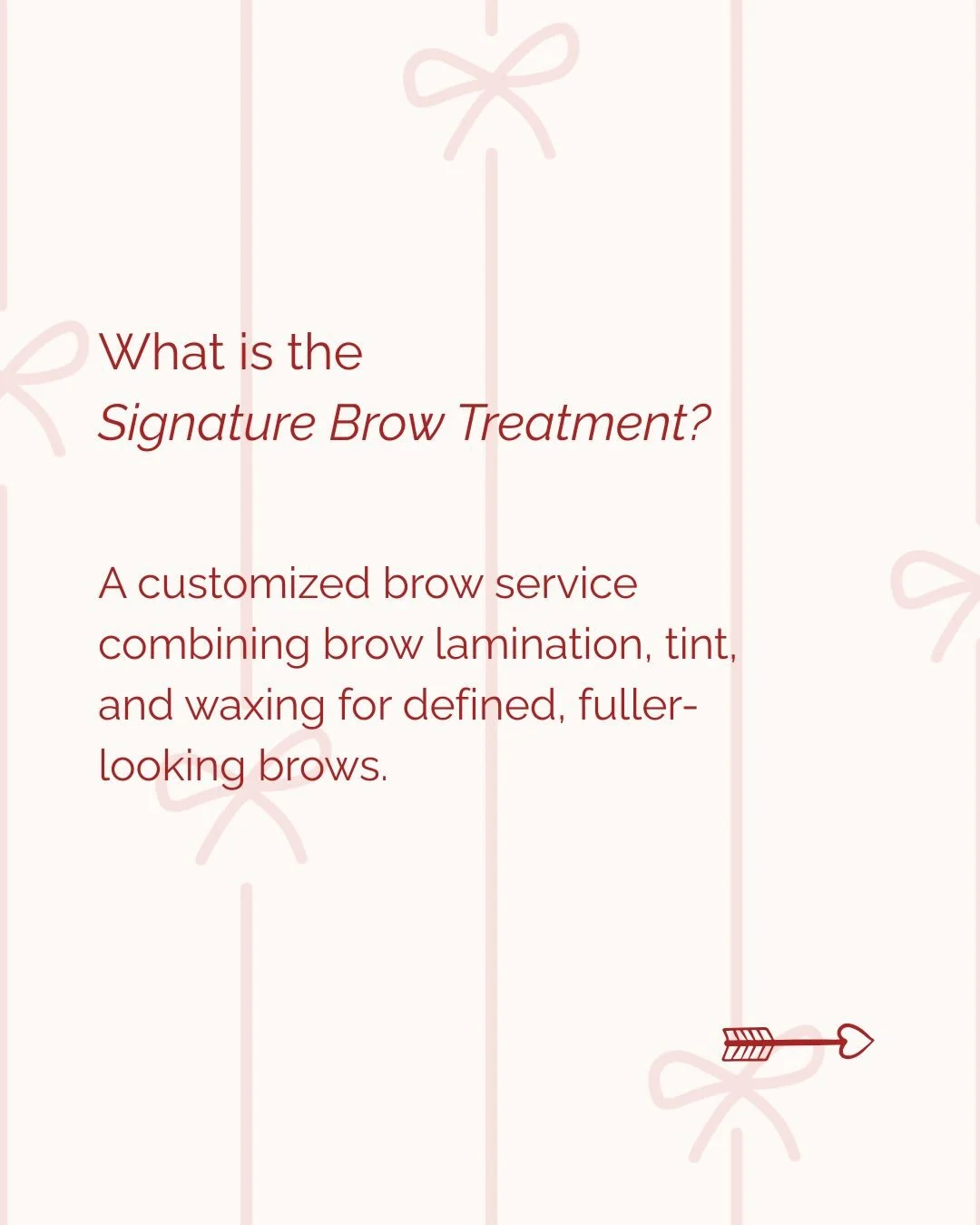 Let&rsquo;s talk about the Signature Brow Treatment.. 

It&rsquo;s the one that does it all. Precise brow mapping to find your perfect shape, a custom tint to suit your tone, and a lamination that gives you sculpted, or fluffy brows!

💌 My DMs are a