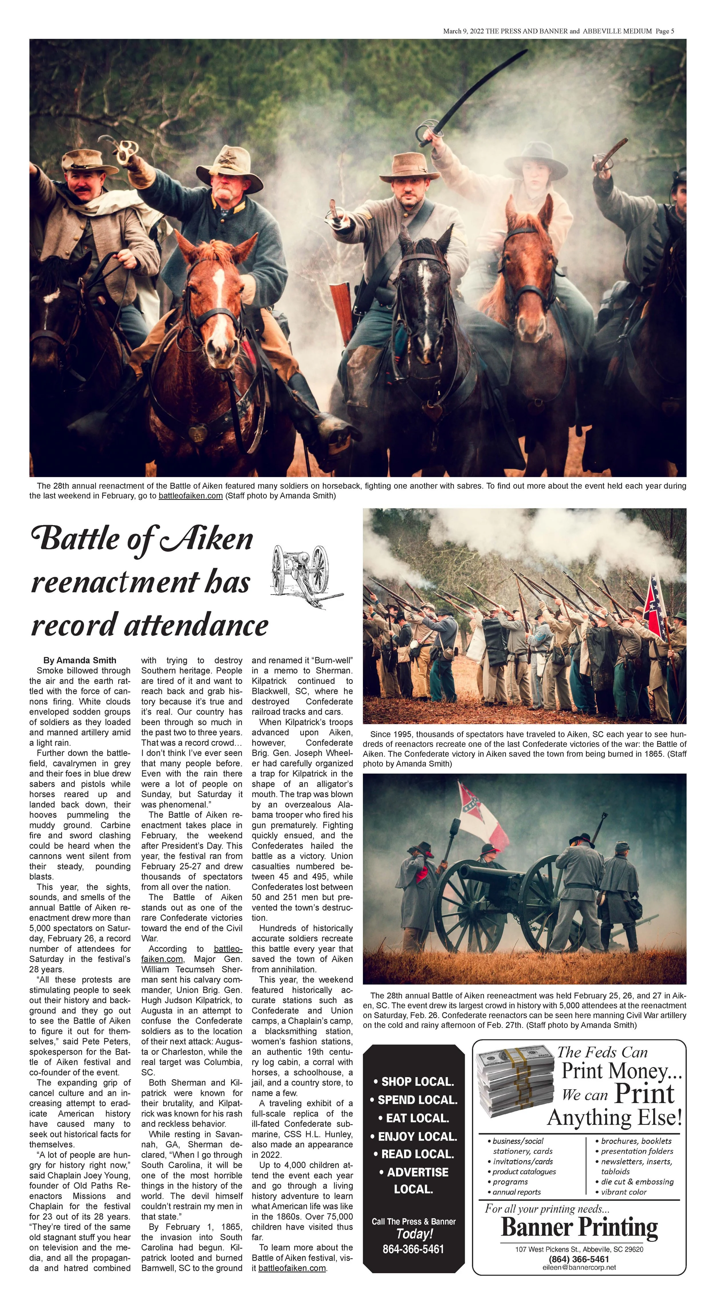 Local Talent on Display at Battle of Aiken