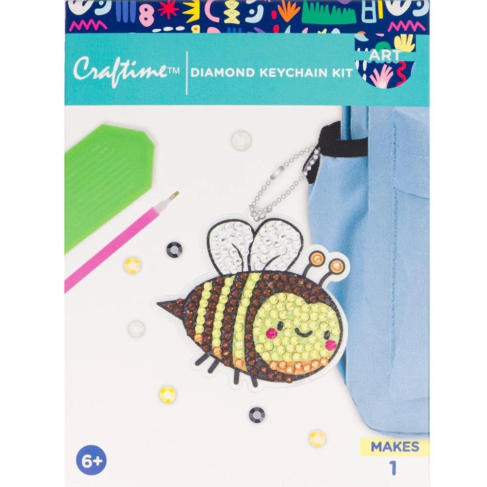 Bee Keychain Kit- Diamond Art