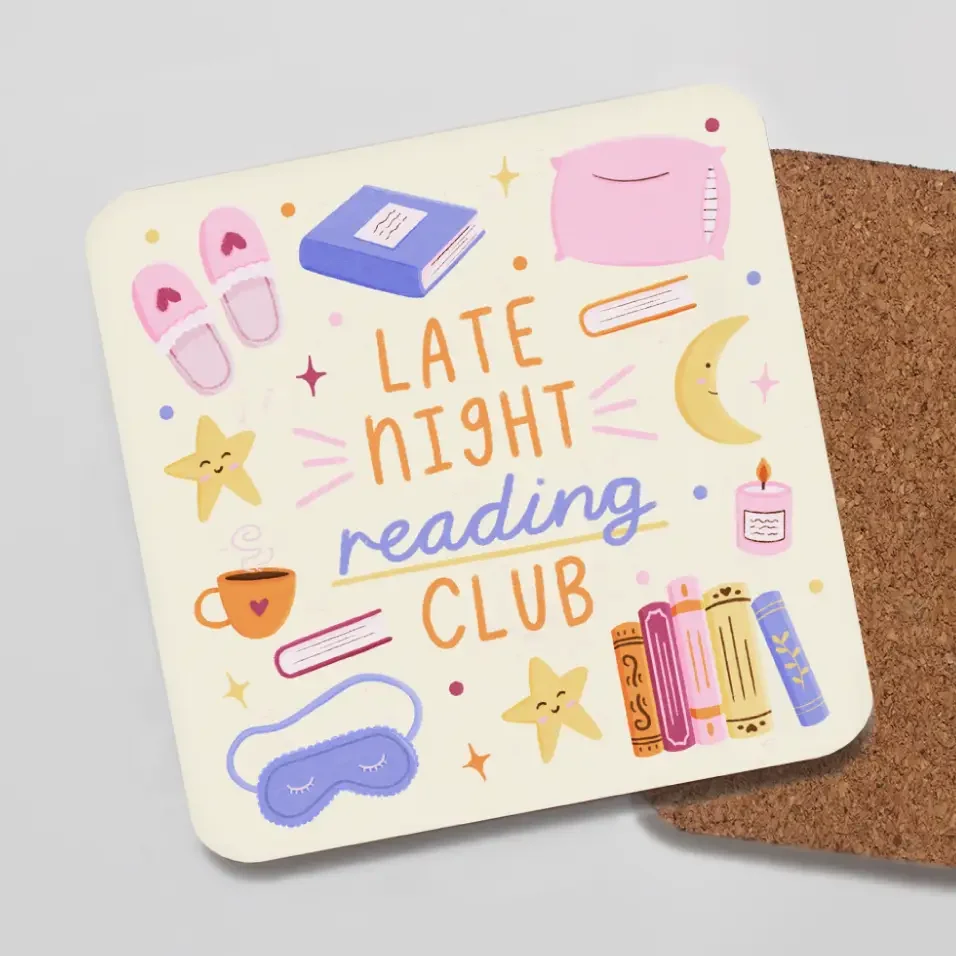 Late Night Reading - Coaster