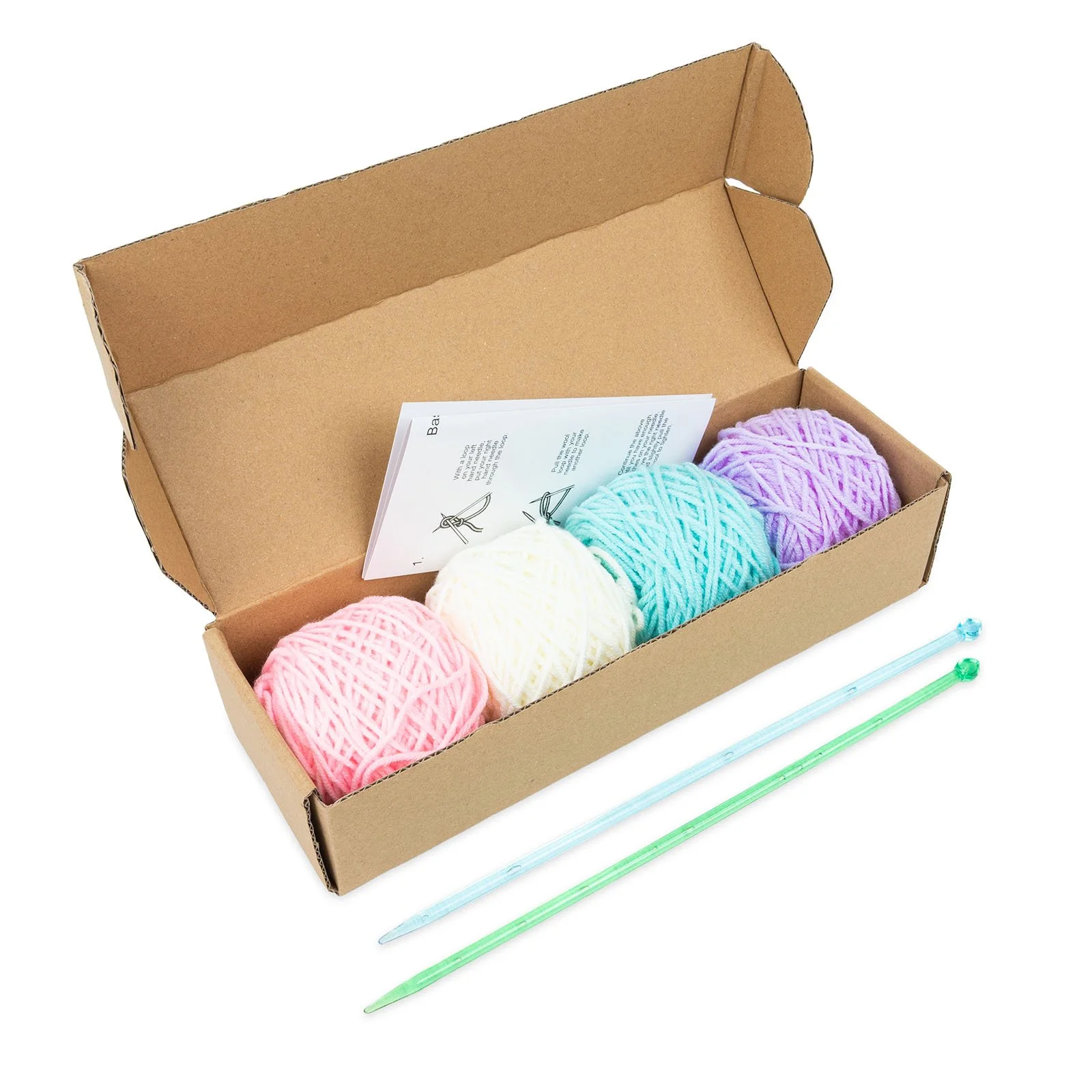 Beginner Knitting Kit - Pastel