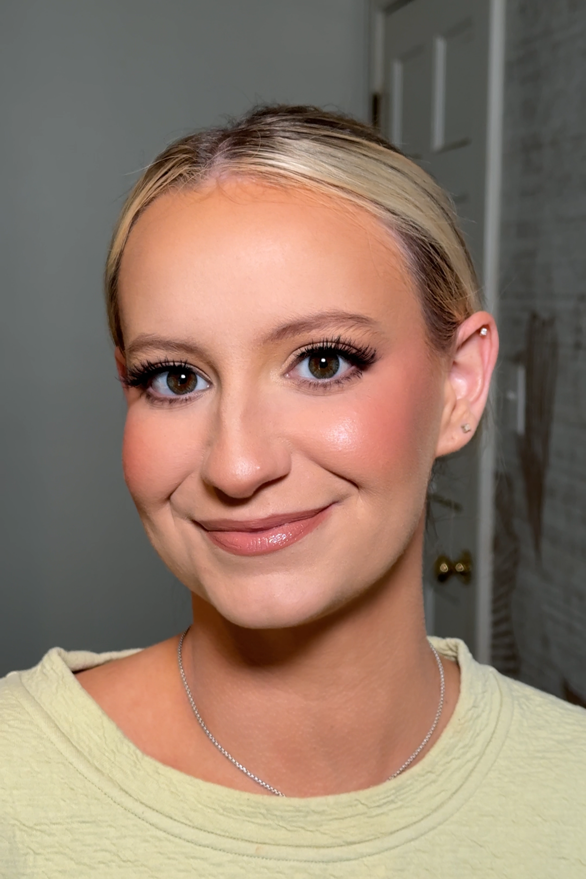 Event makeup with polished skin and soft neutral tones by bridal makeup artist in mississippi