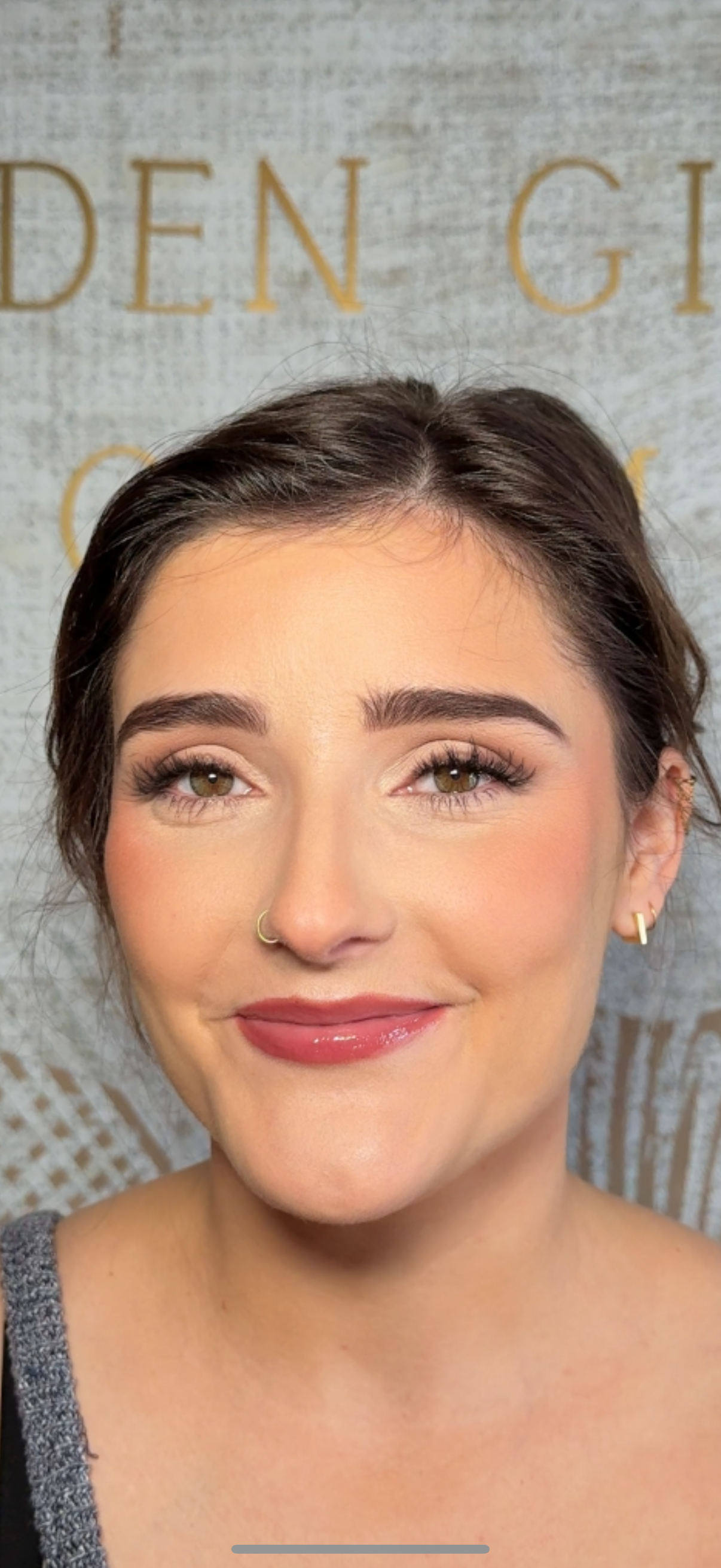 Timeless bridal glam with glowing skin, sculpted cheekbones, and soft smokey eyes – Golden Girls Glam, Southern luxury wedding