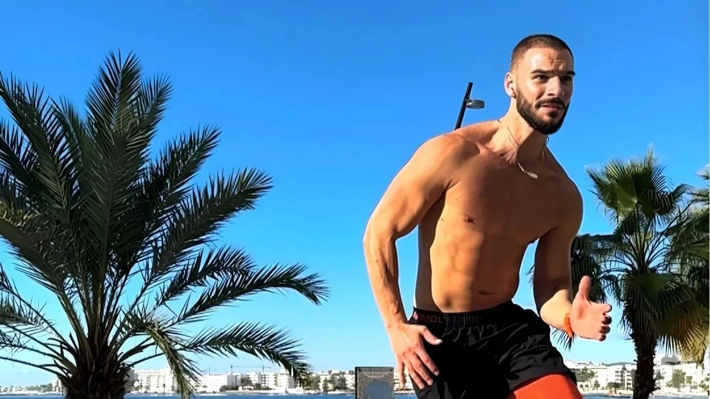Nikola Jeremic - certified personal trainer in Ibiza, performing morning ritual