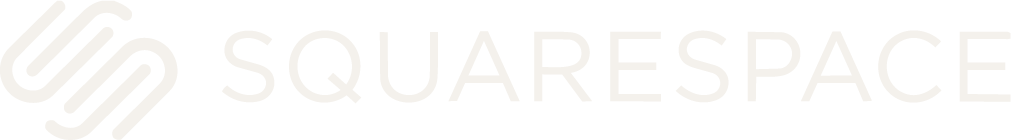 Squarespace logo in an off white