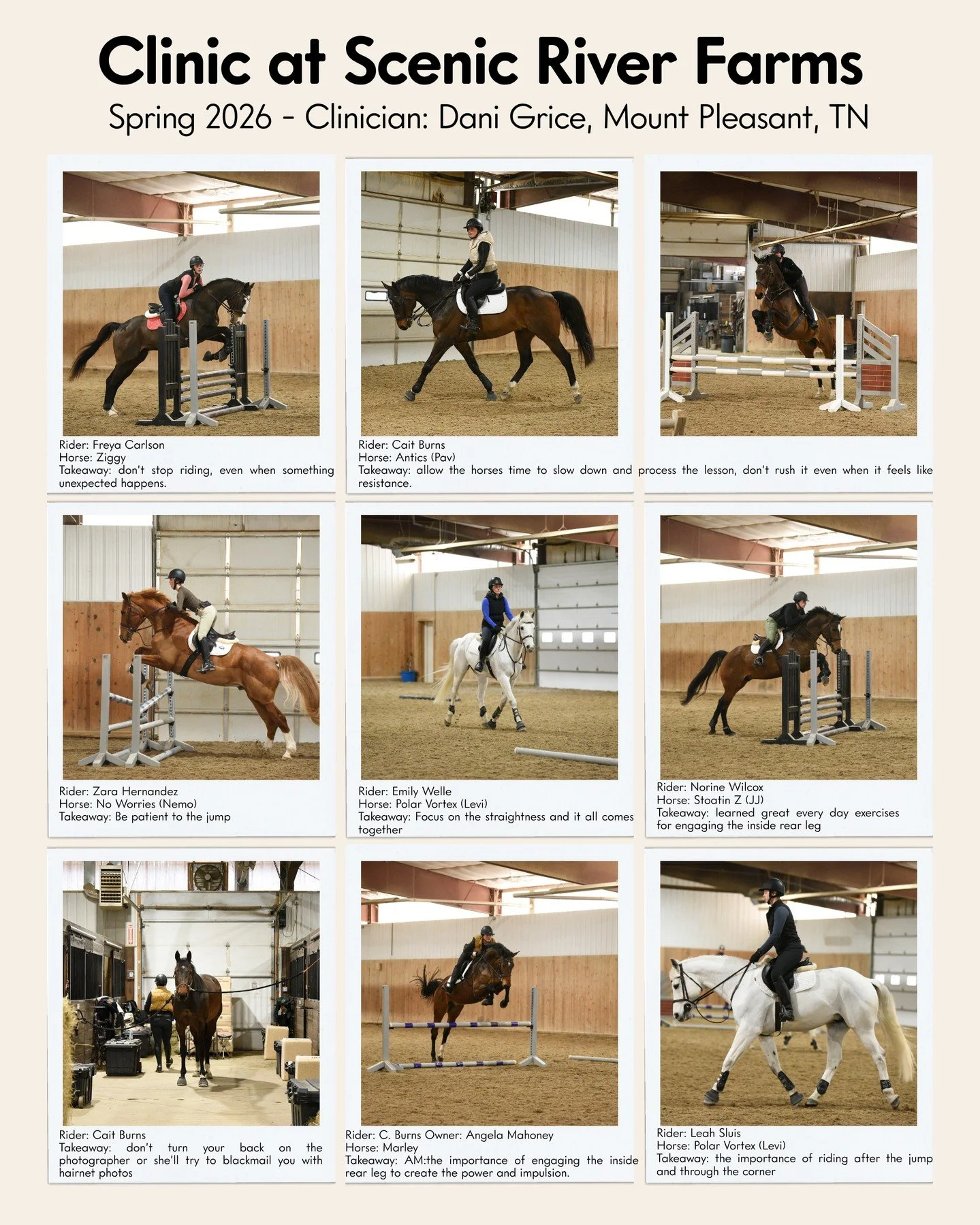 One of my favorite parts of attending a really good clinic is getting to come home and process all of the things that everyone has learned and put them into practice! ✨🐴⁠
⁠
Over the last two weeks since our field trip to @scenic_river_farms I've ask