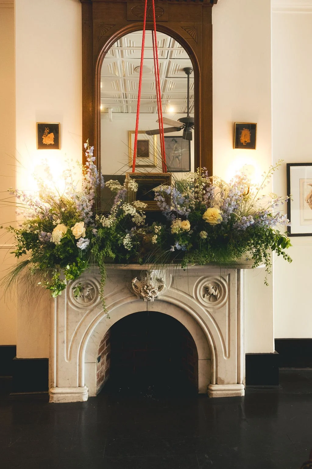 Wedding photograph of a floral arrangement from a southern California wedding ceremony 