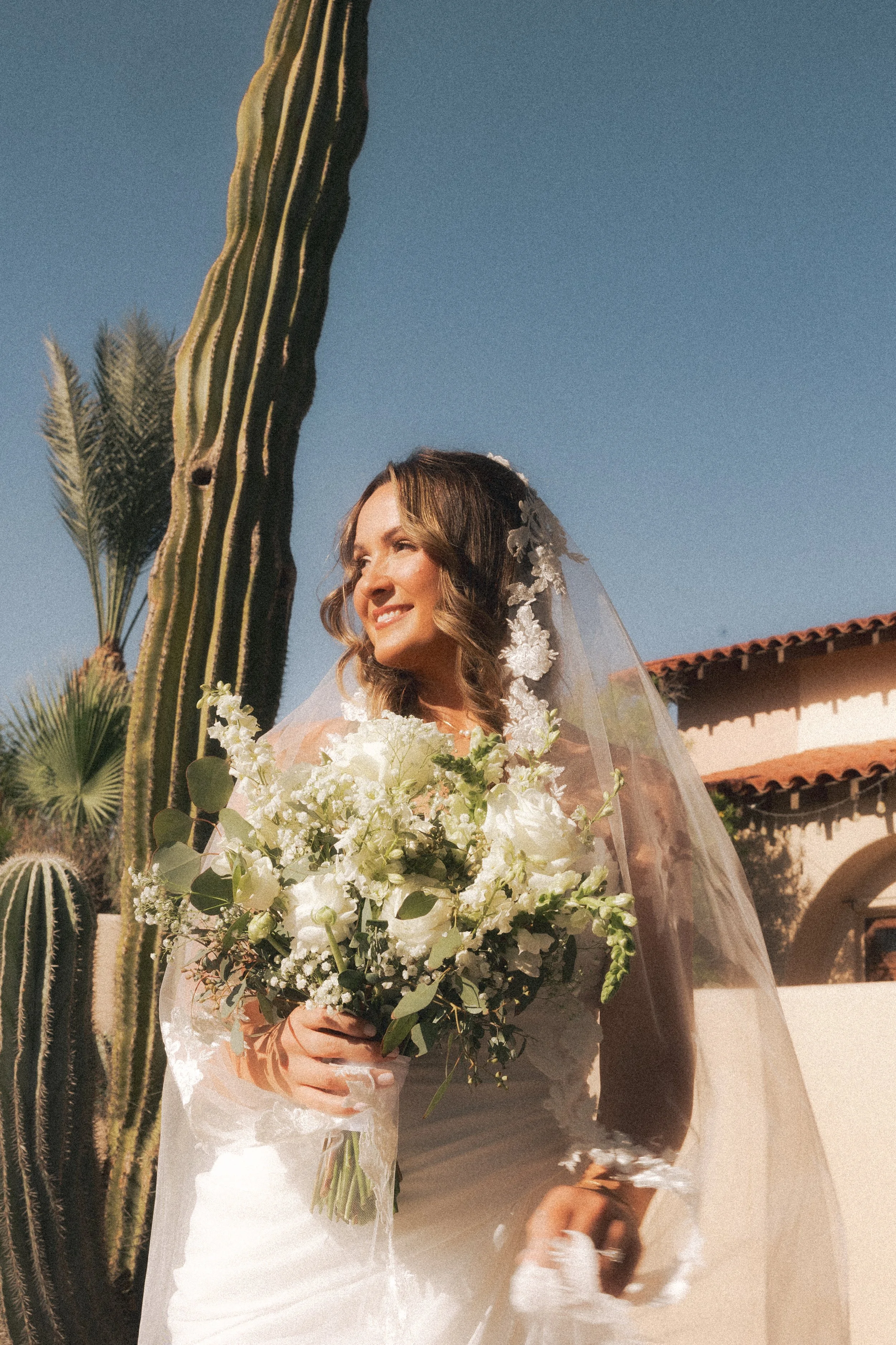 Editorial Bridal portrait of a bride at a California wedding venue